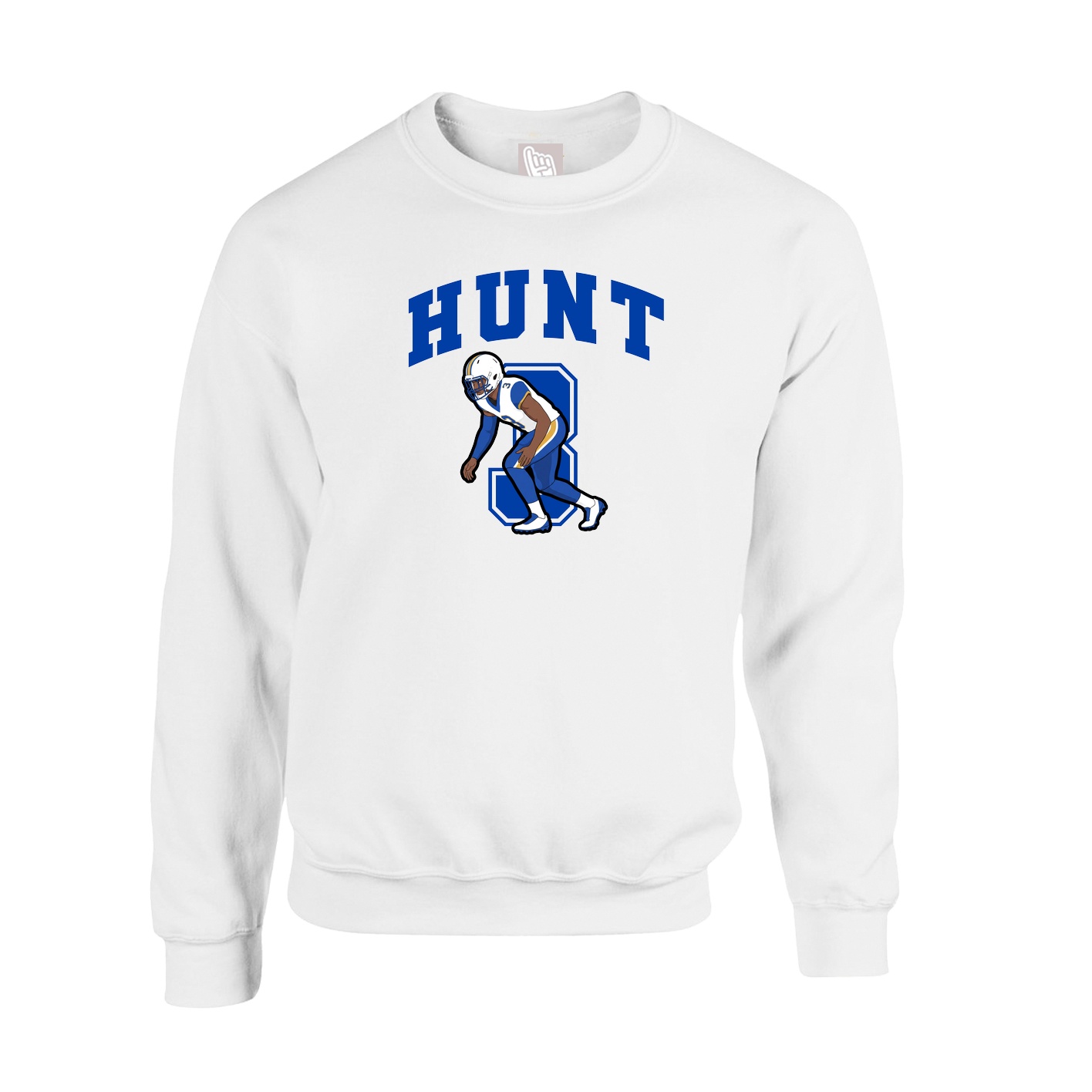 Fleece Crew — Number in White