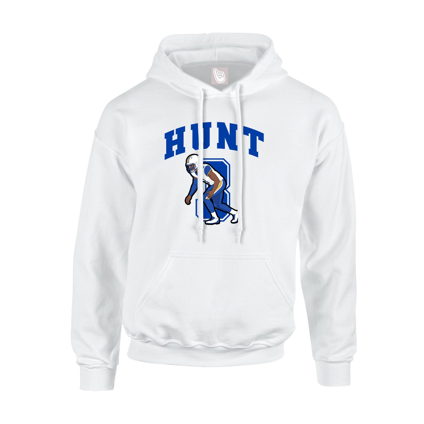 Youth Hoodie — Number in White