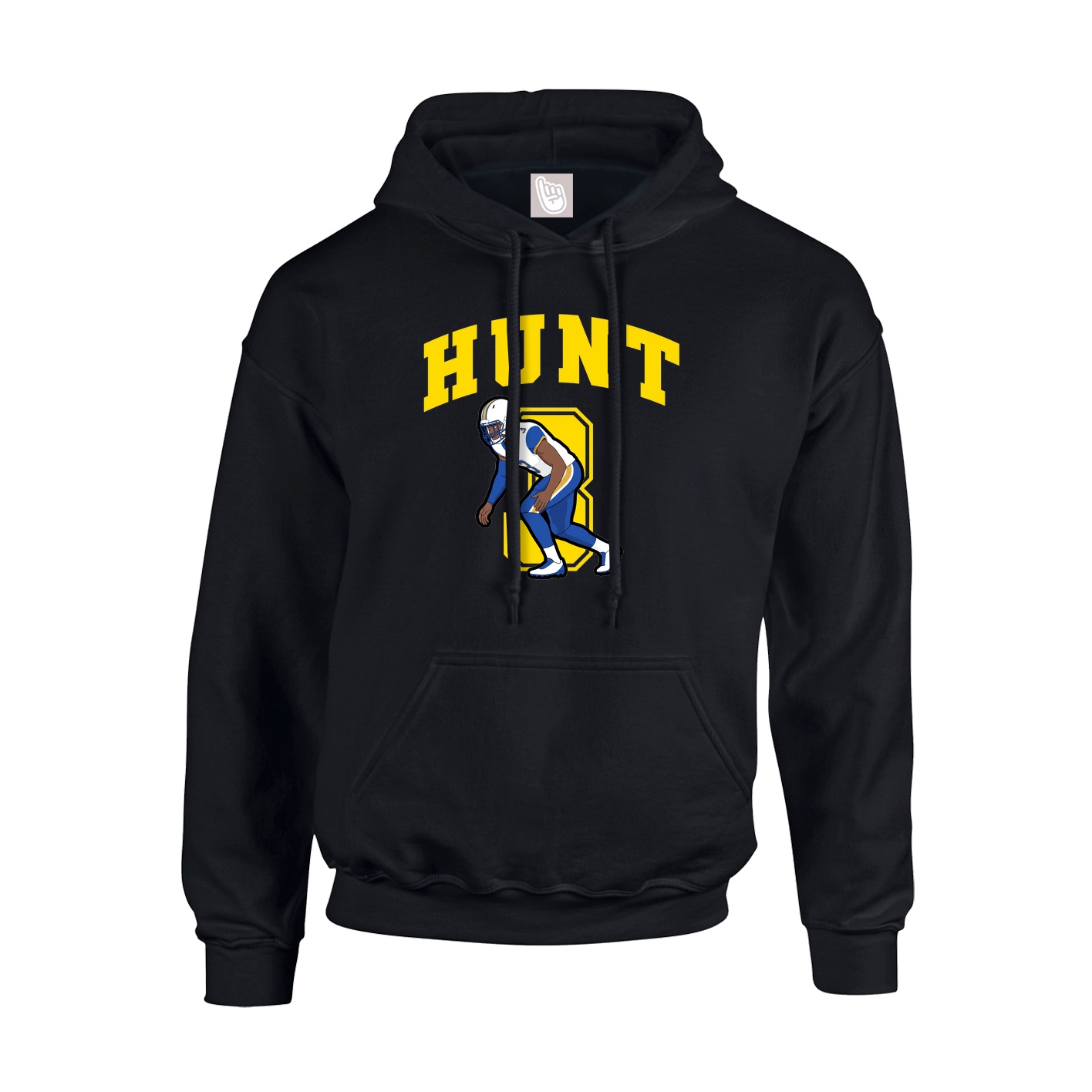 Youth Hoodie — Number in Black