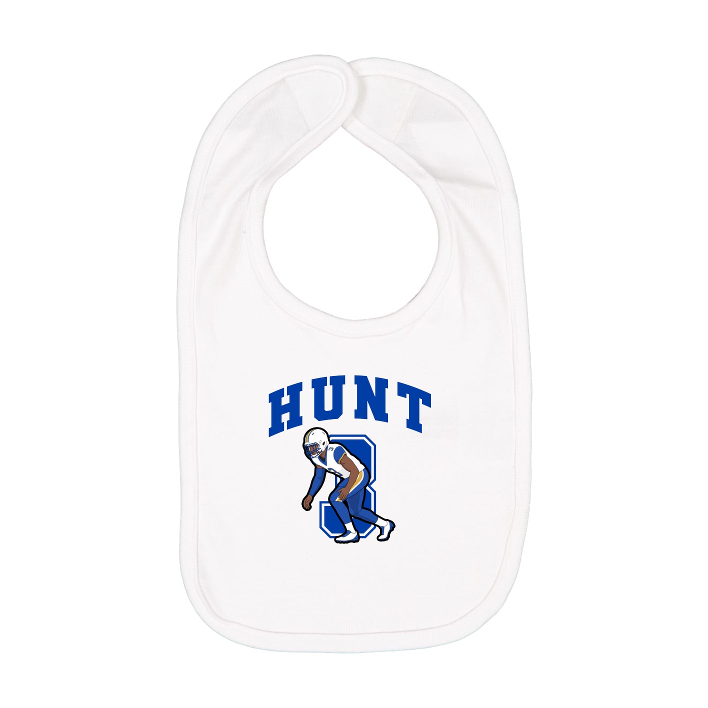 Infant Bib — Number in White
