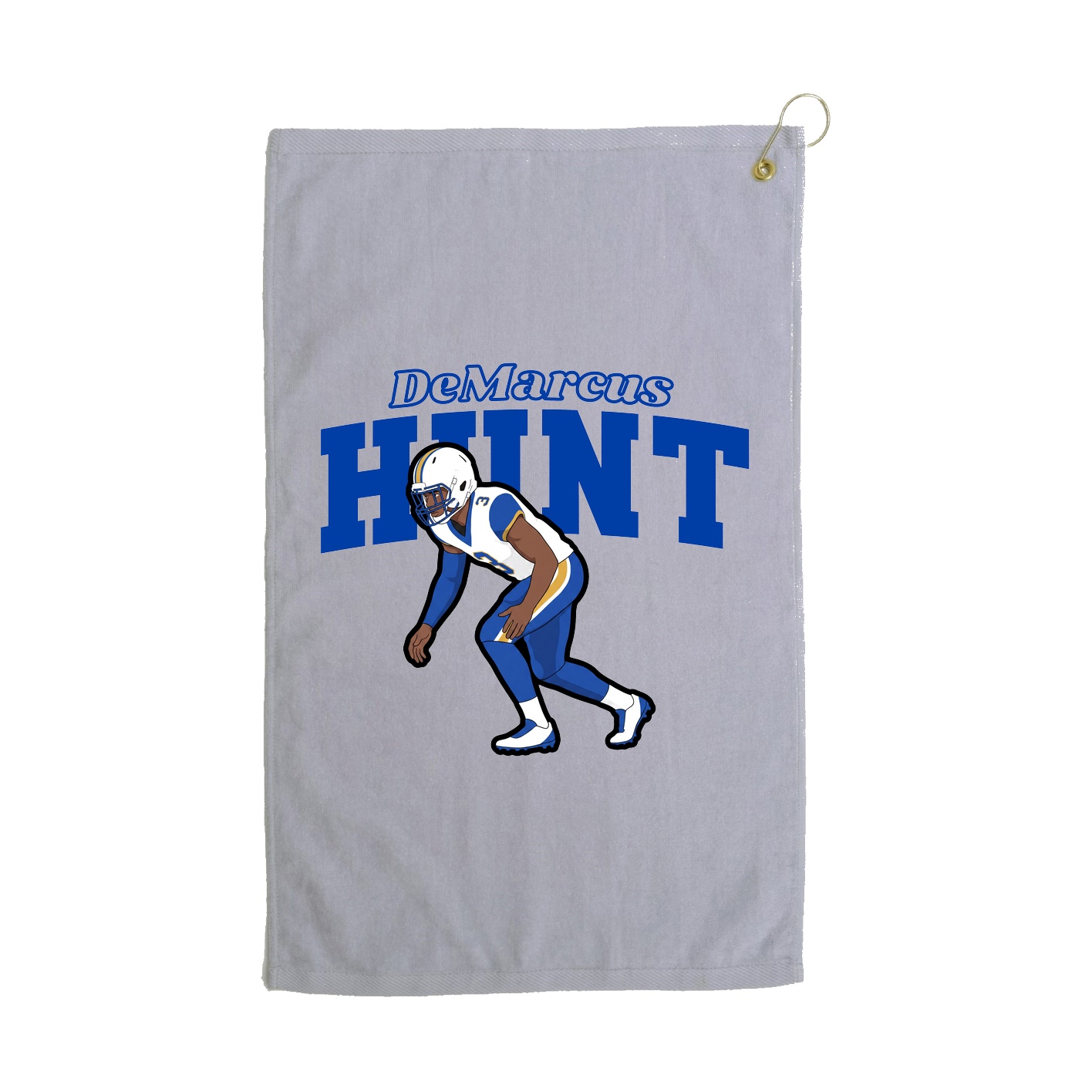 Golf Towel — Name Arch in Grey