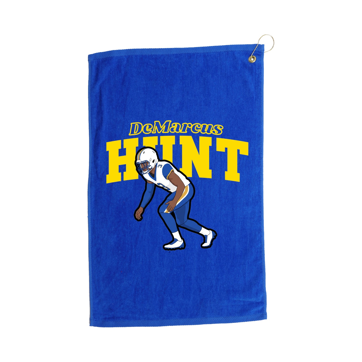 Golf Towel — Name Arch in Royal