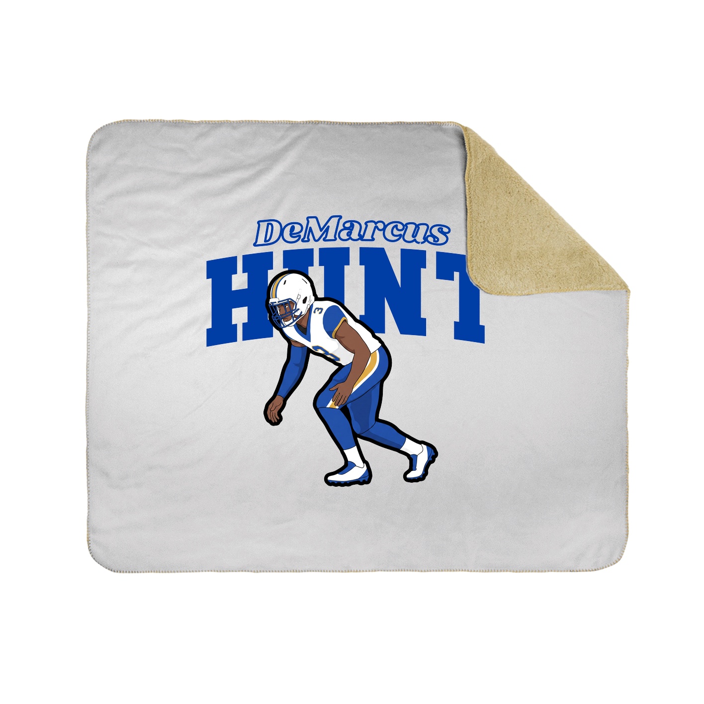 Throw Blanket — Name Arch in White