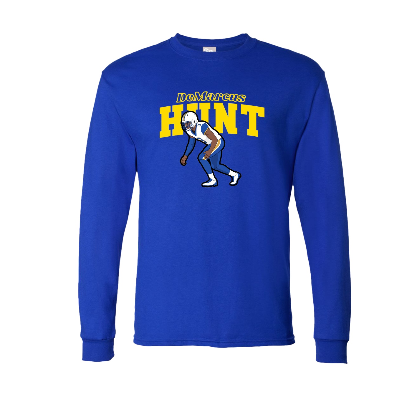 Long Sleeve Tee — Name Arch in Royal