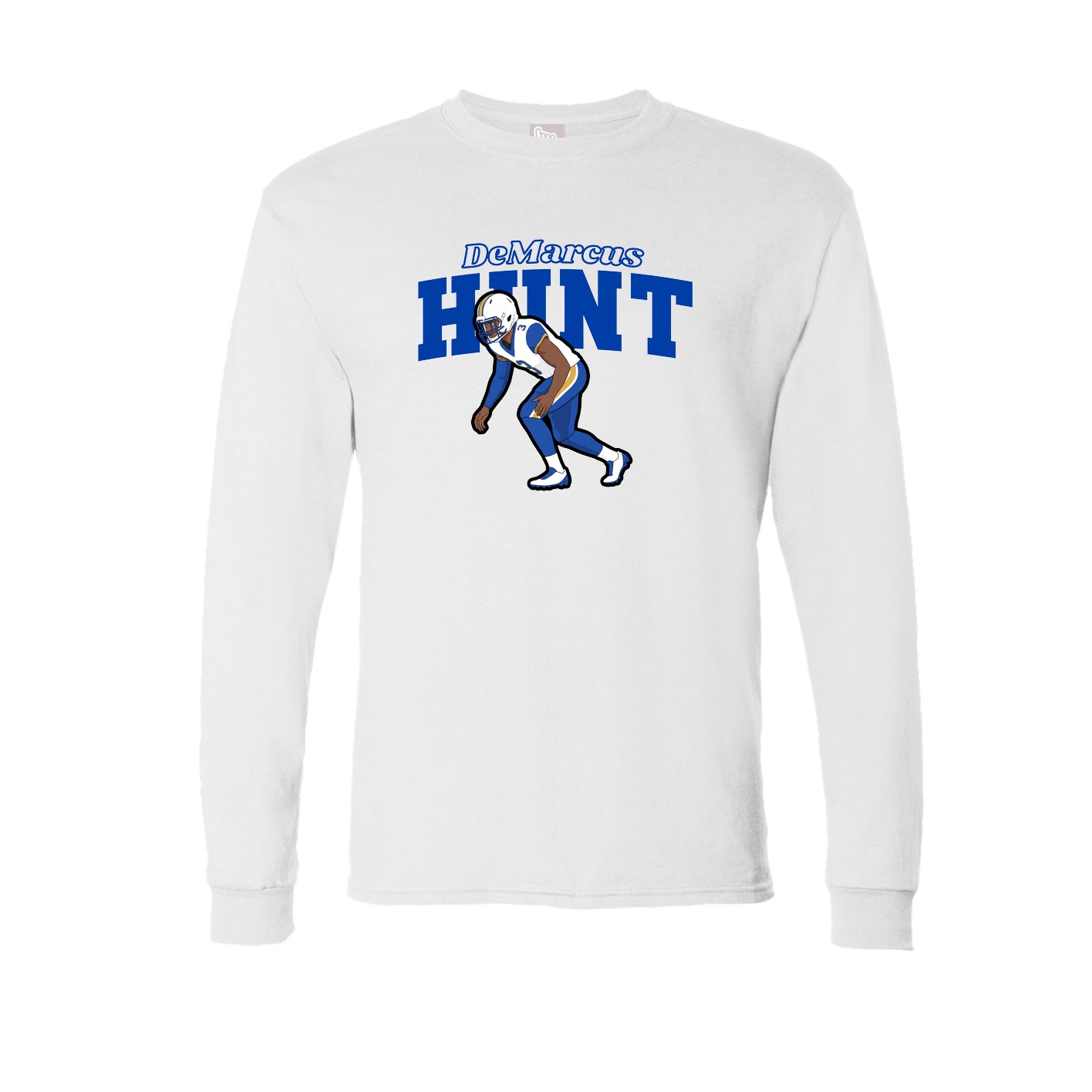 Long Sleeve Tee — Name Arch in White