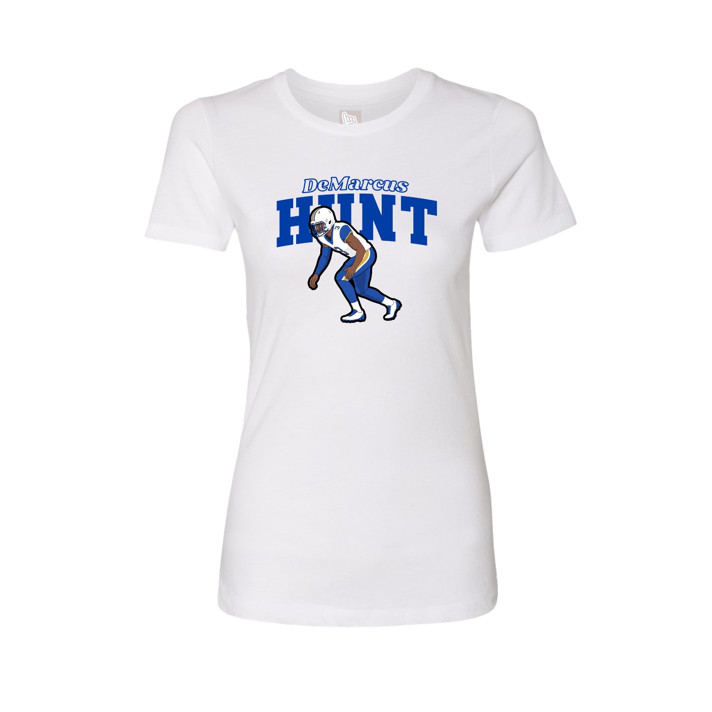 Womens Tee — Name Arch in White