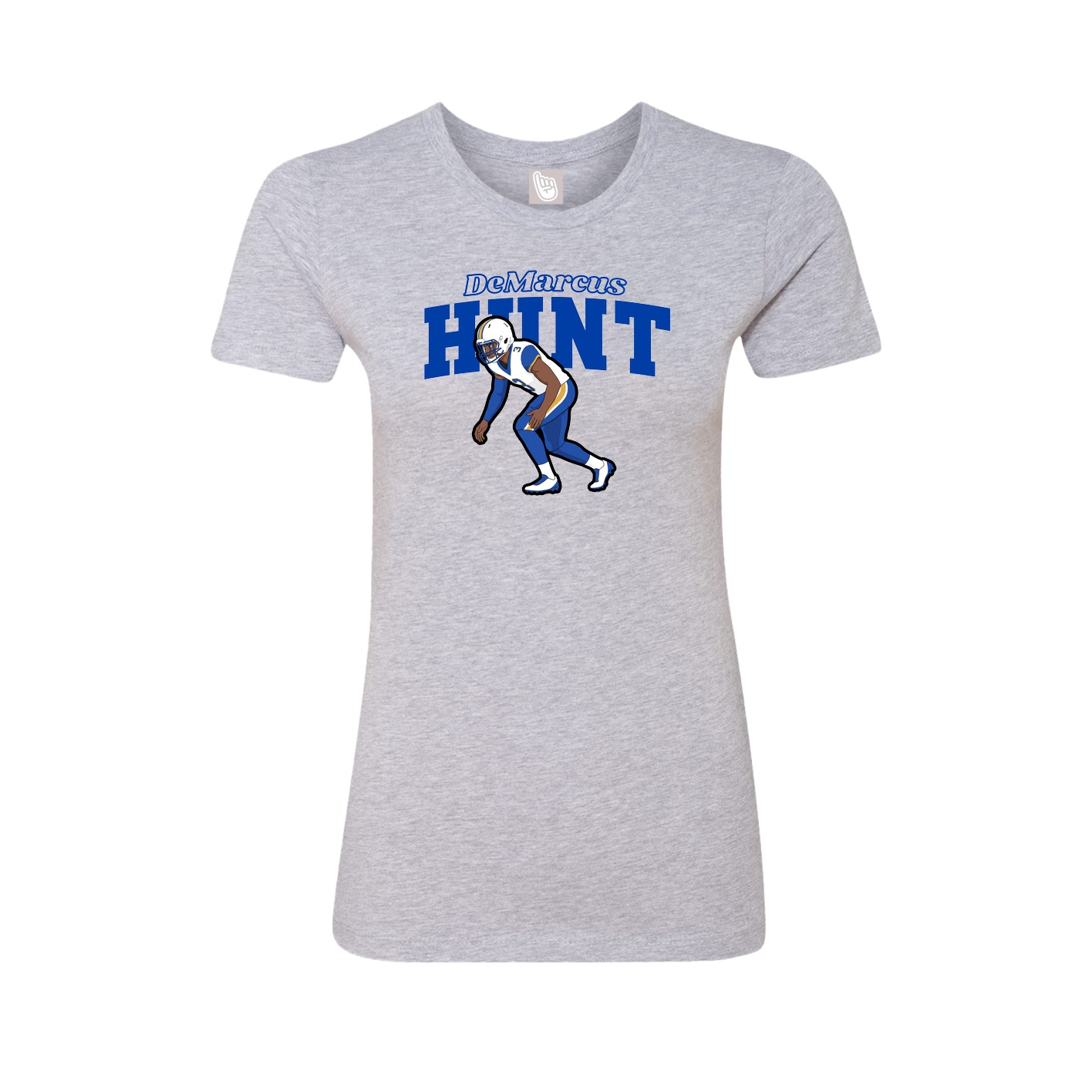 Womens Tee — Name Arch in Grey
