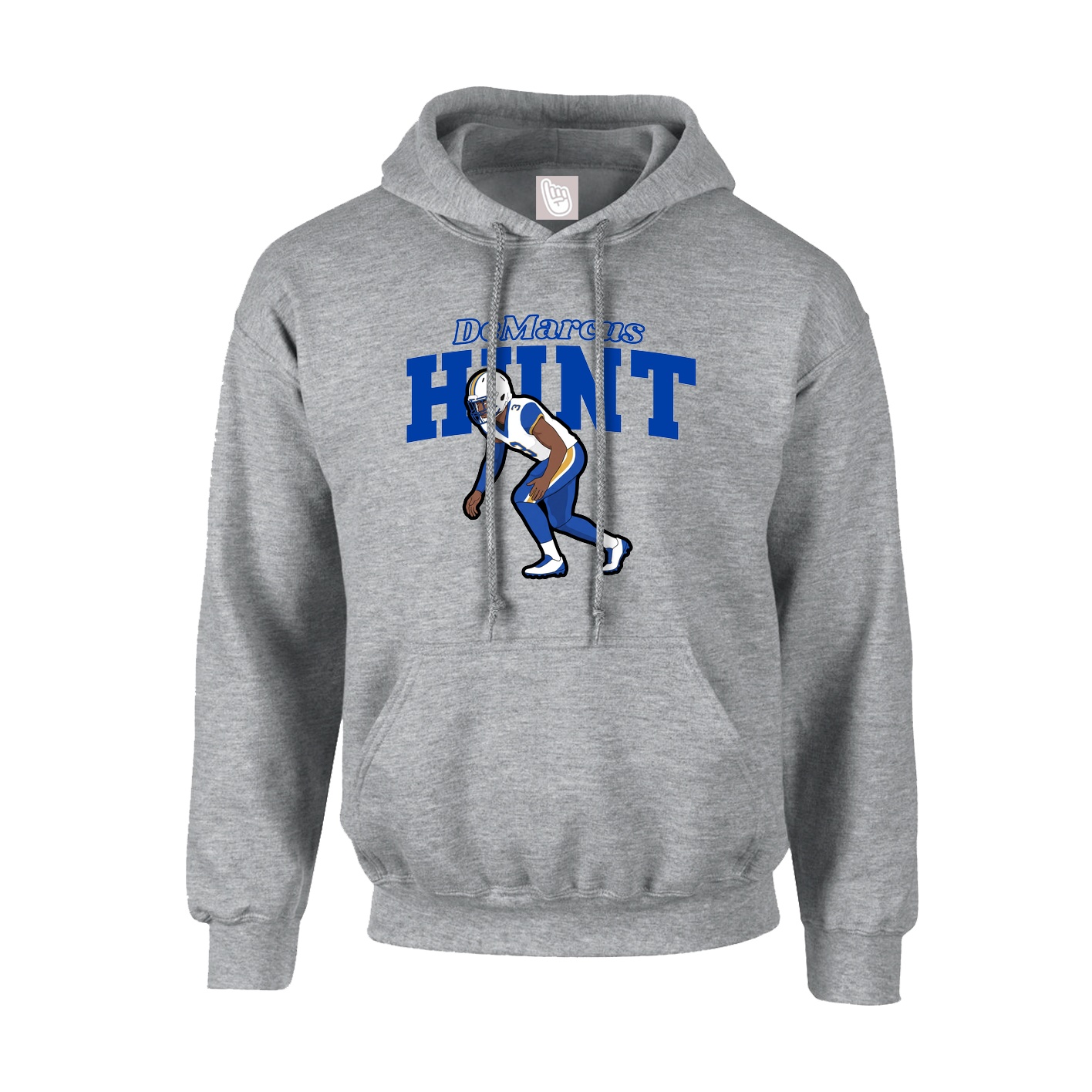 Hoodie — Name Arch in Grey