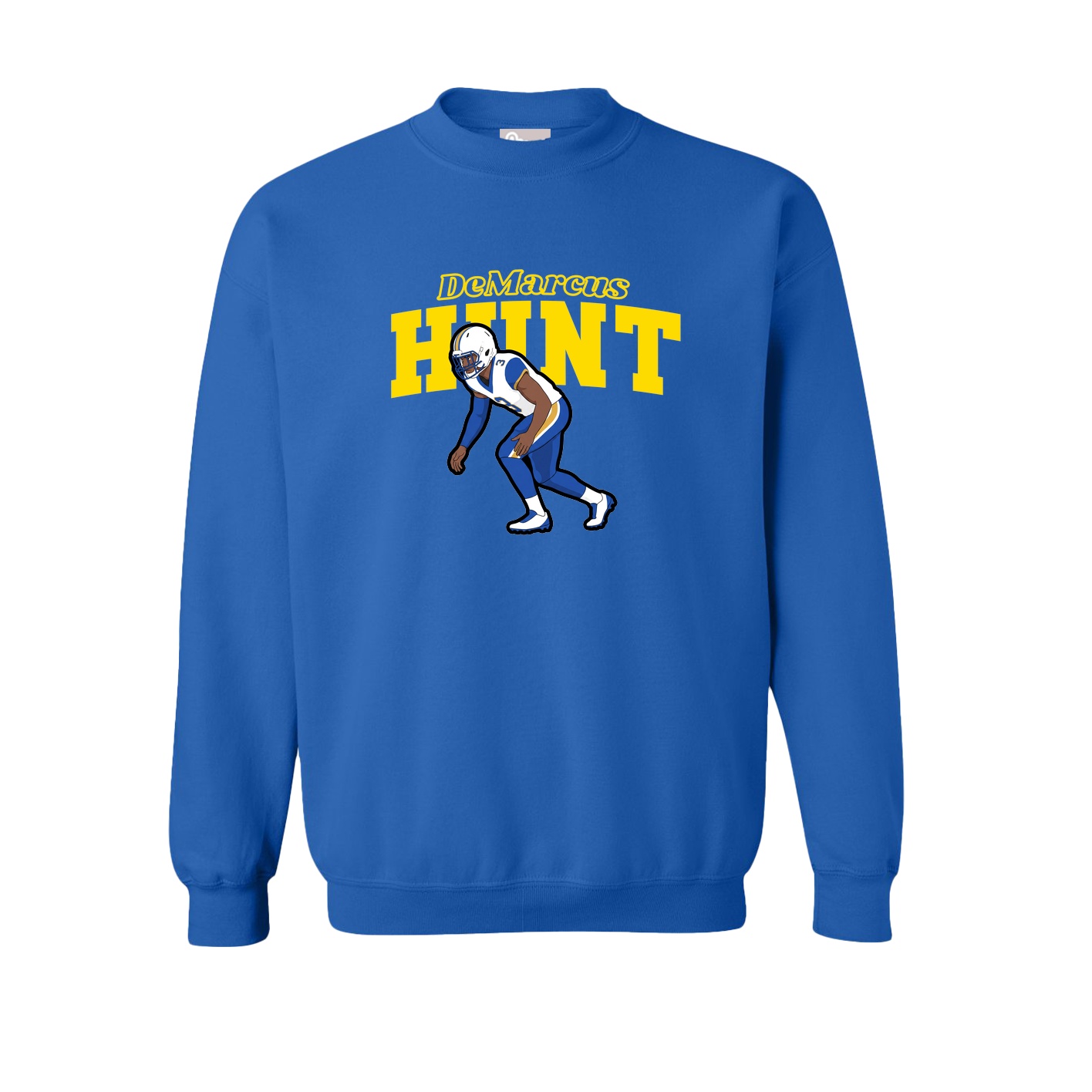 Fleece Crew — Name Arch in Royal