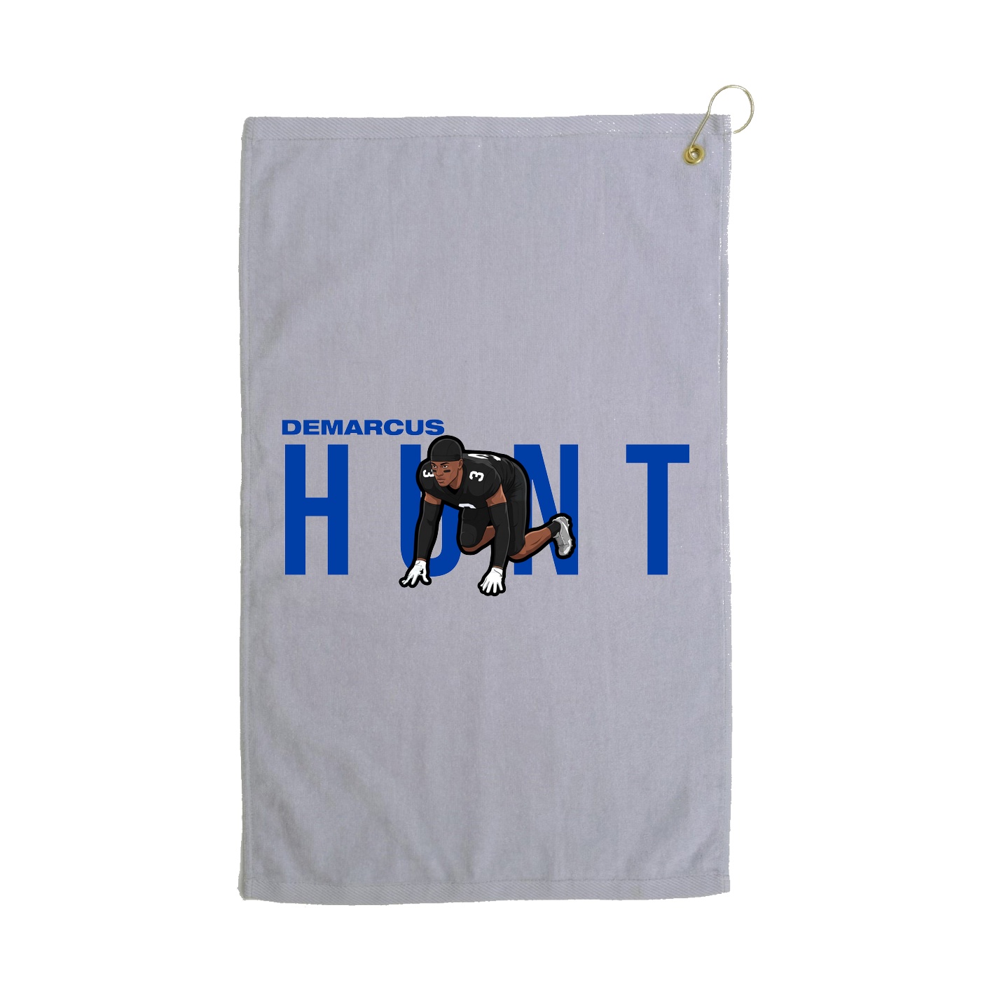 Golf Towel — Player Name in Grey
