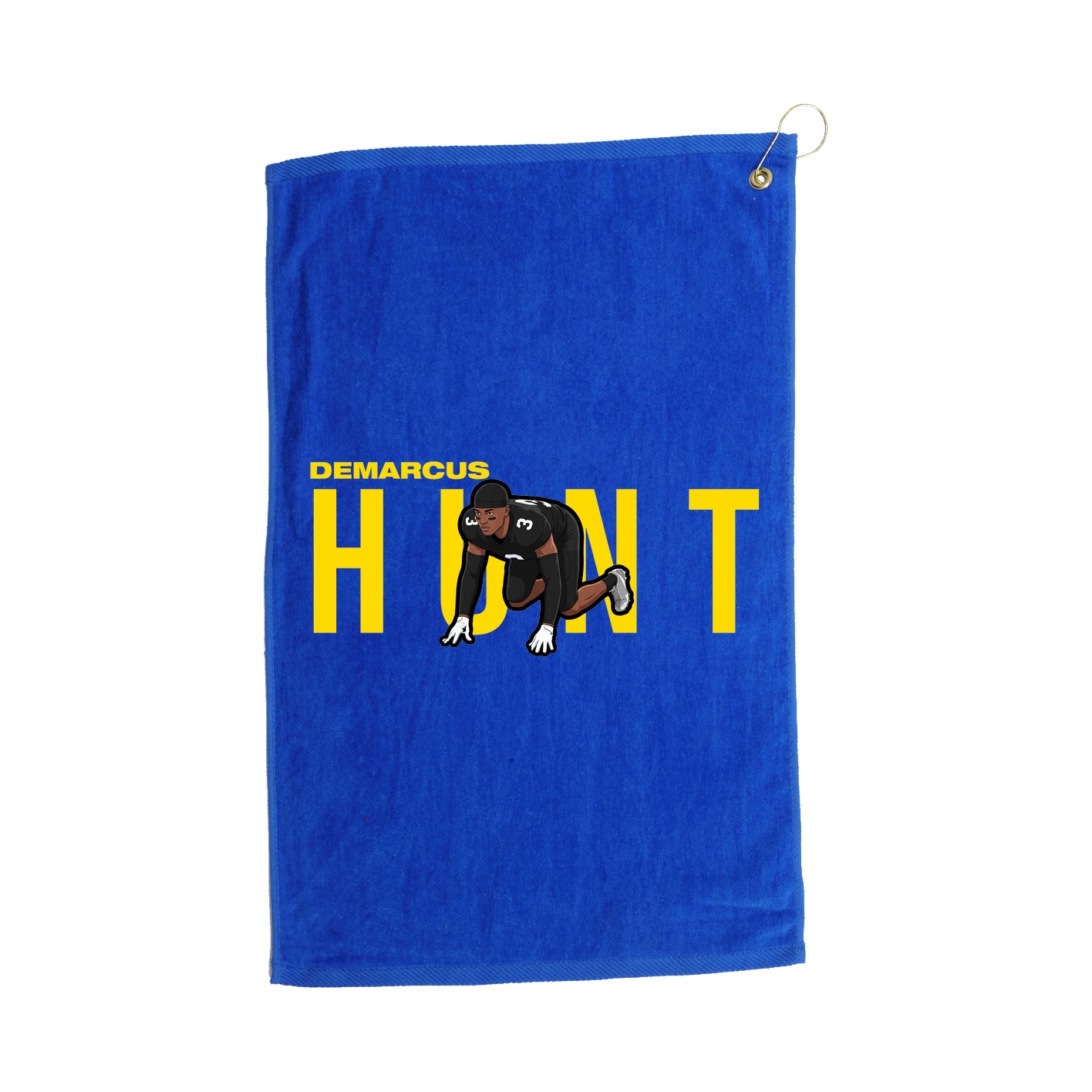 Golf Towel — Player Name in Royal