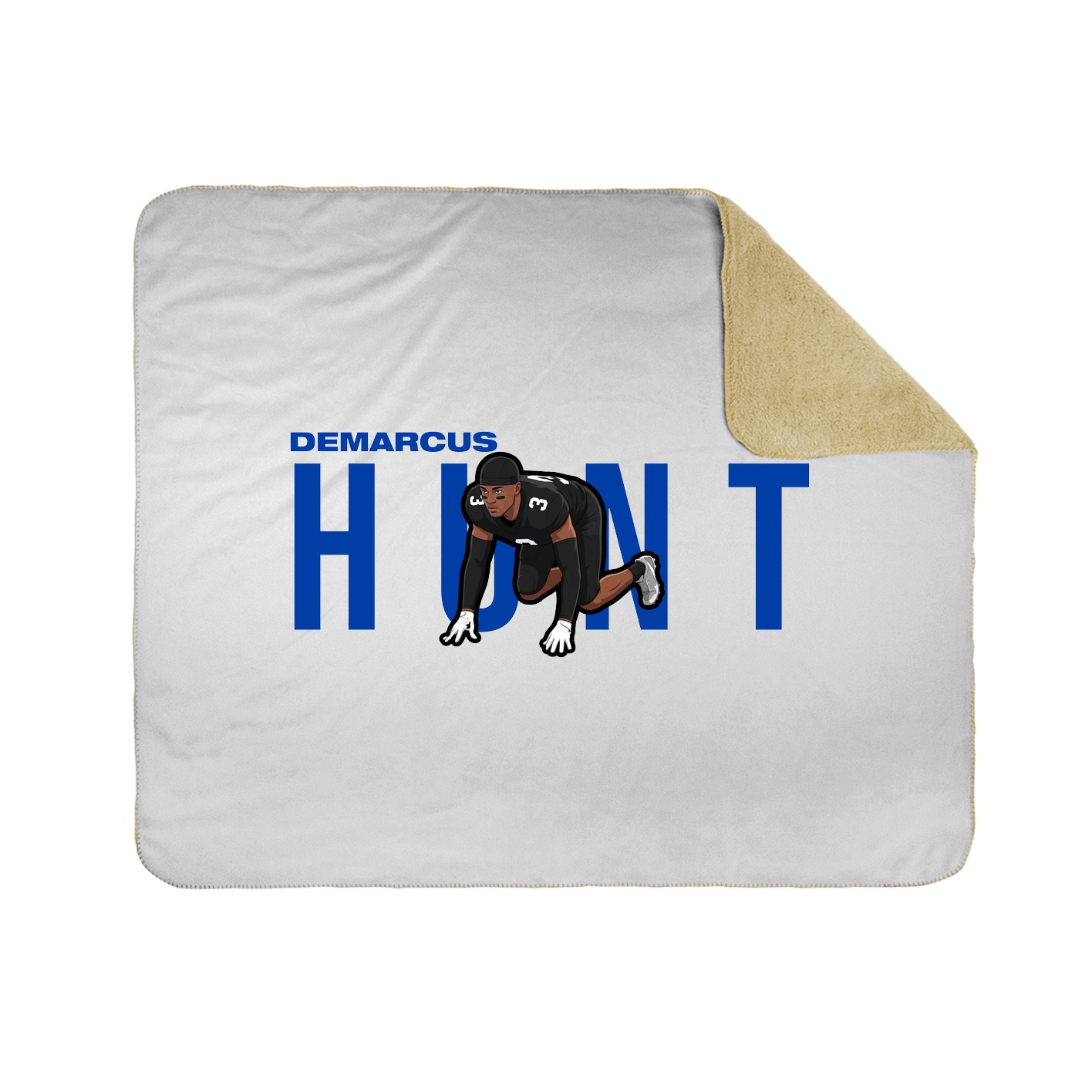 Throw Blanket — Player Name in White