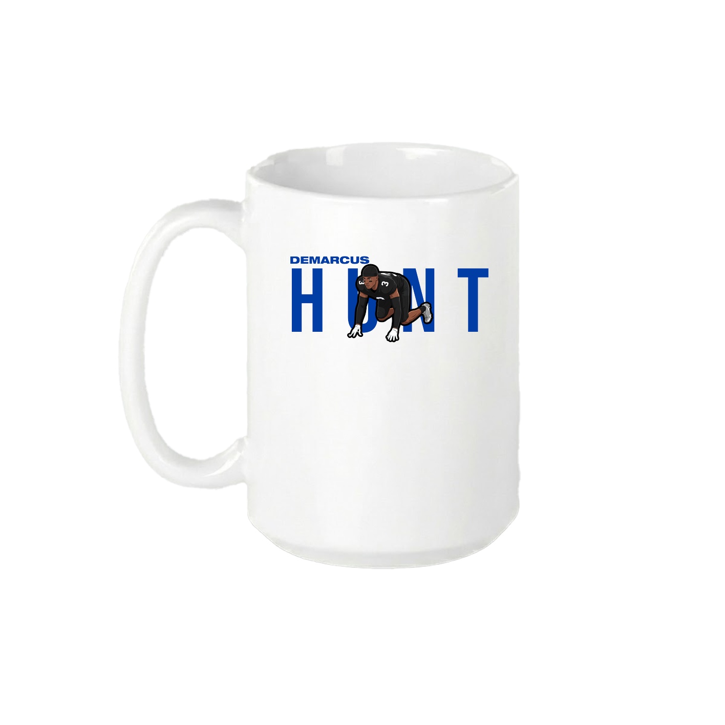 15oz Coffee Mug — Player Name in White