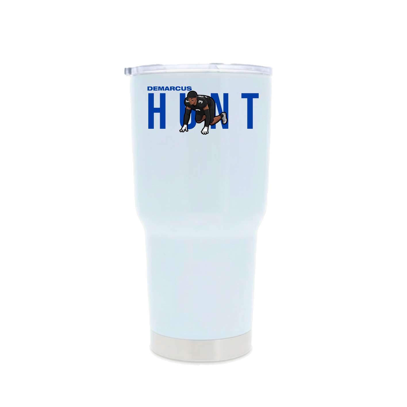 30oz Stainless Steel Tumbler — Player Name in White