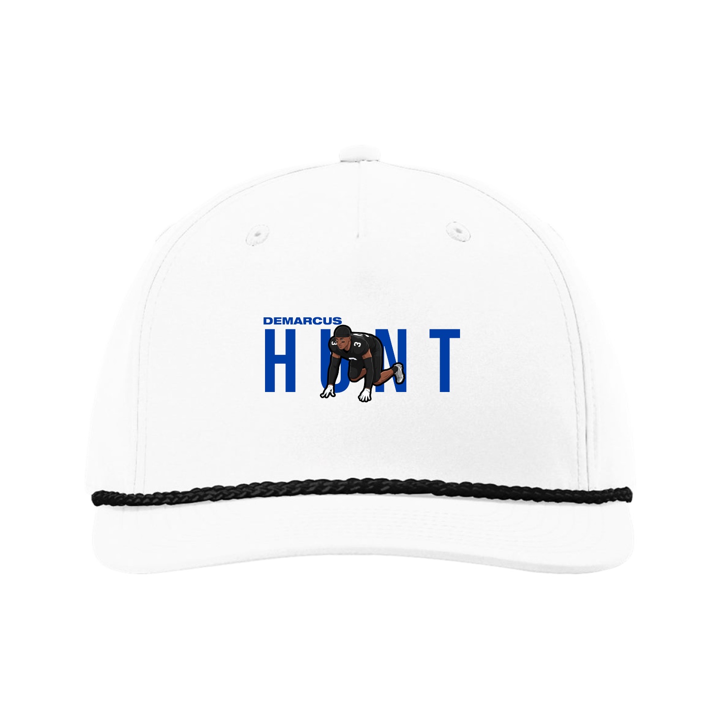 Five-Panel Classic Rope Cap — Player Name in White