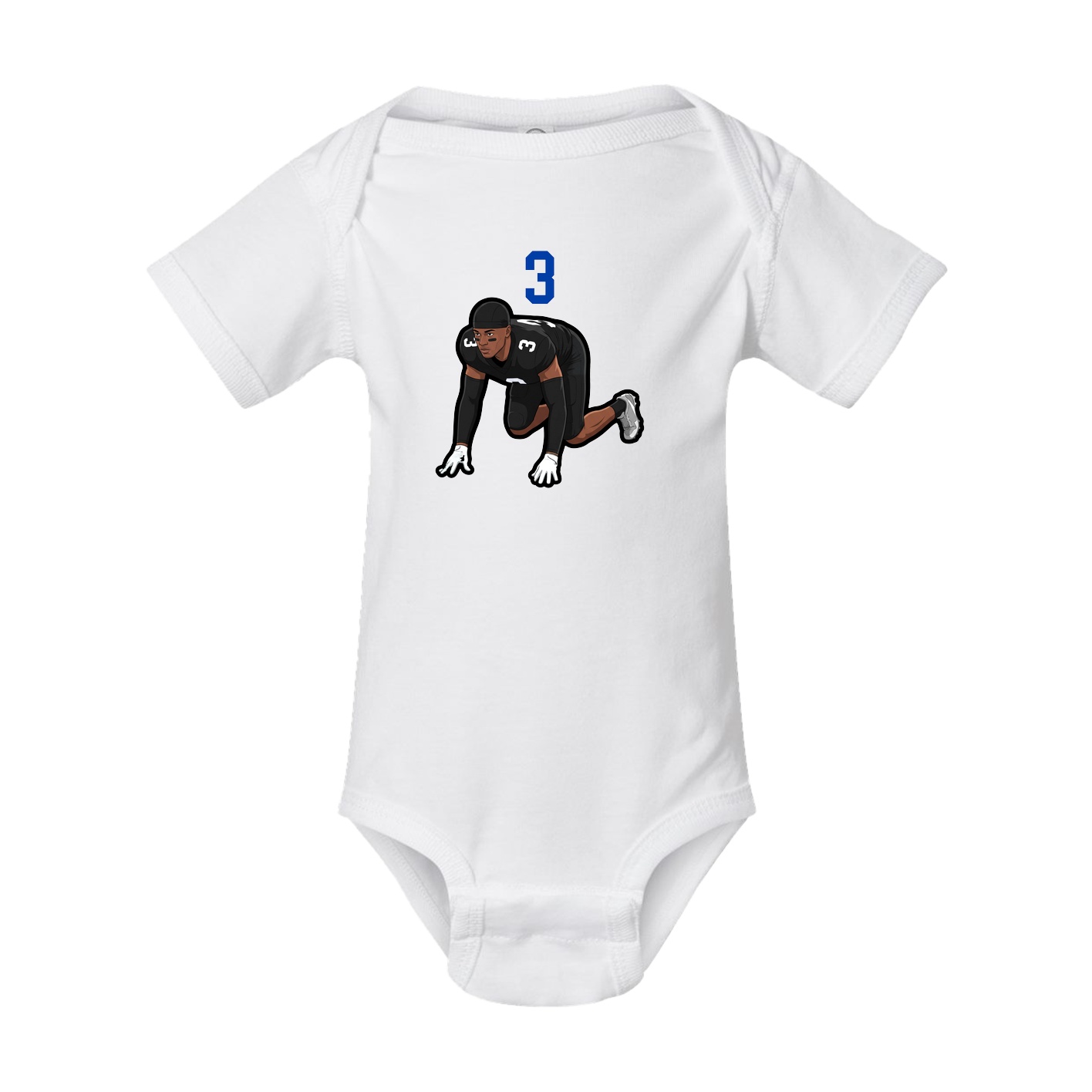 Baby Onesie — Number Top in White