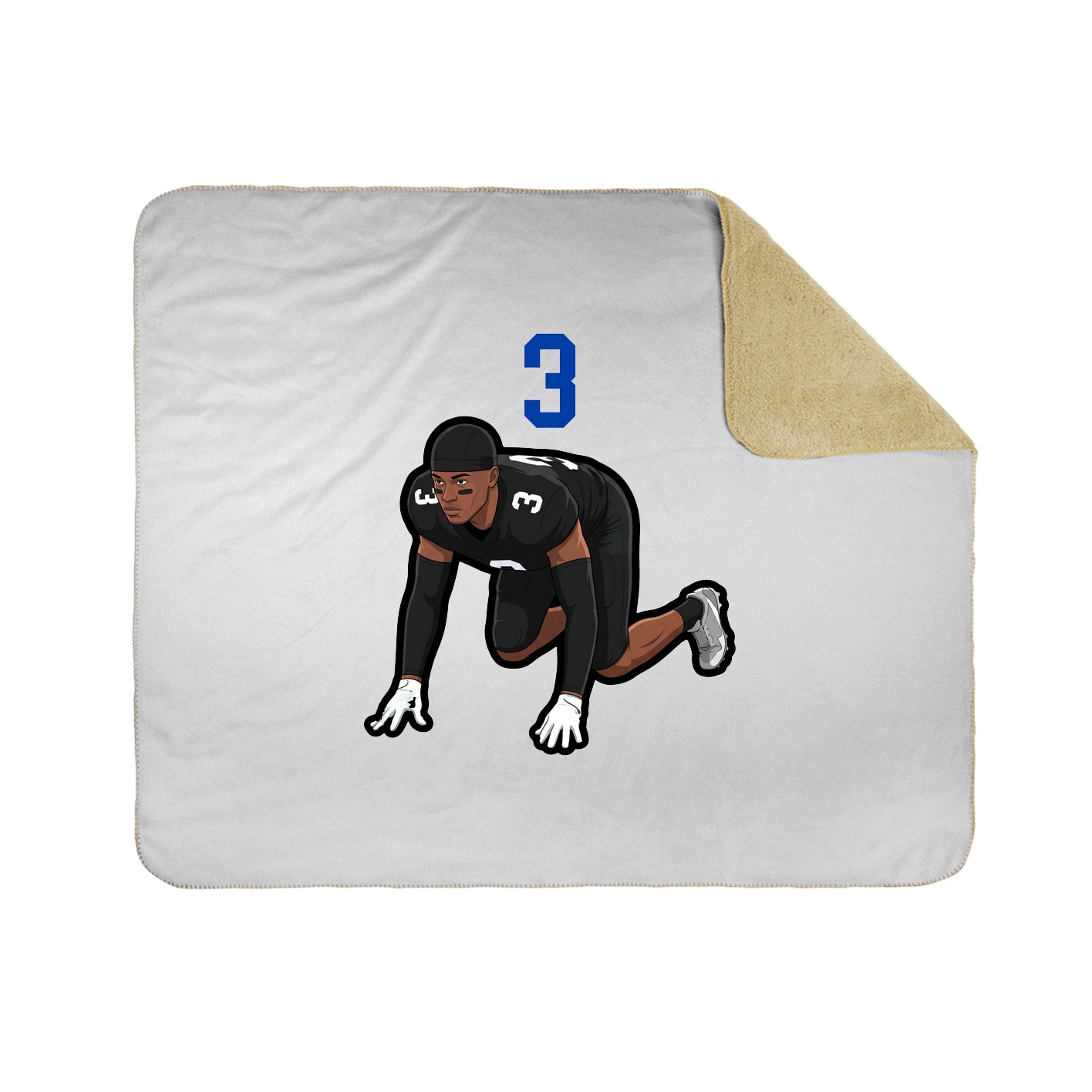 Throw Blanket — Number Top in White
