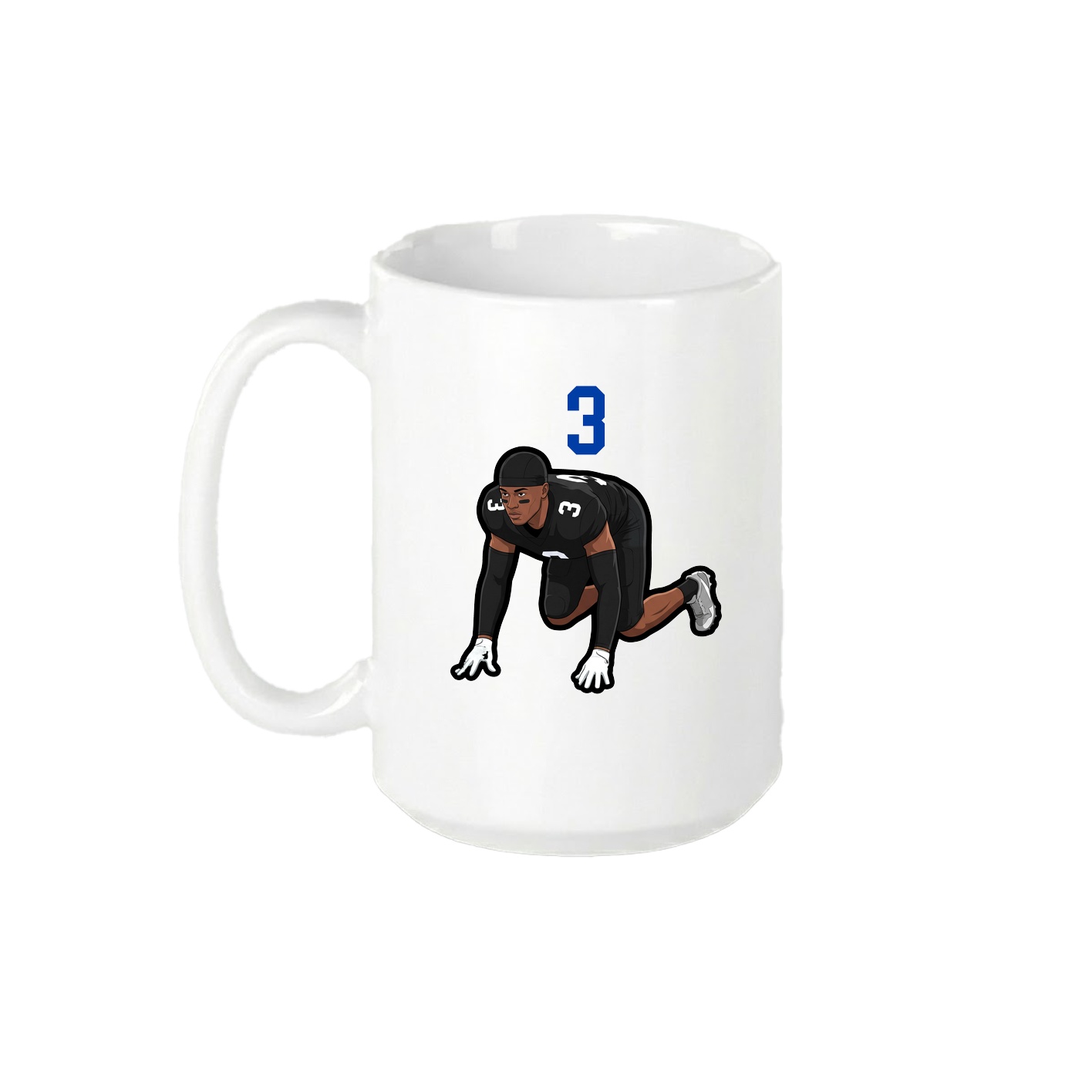 15oz Coffee Mug — Number Top in White