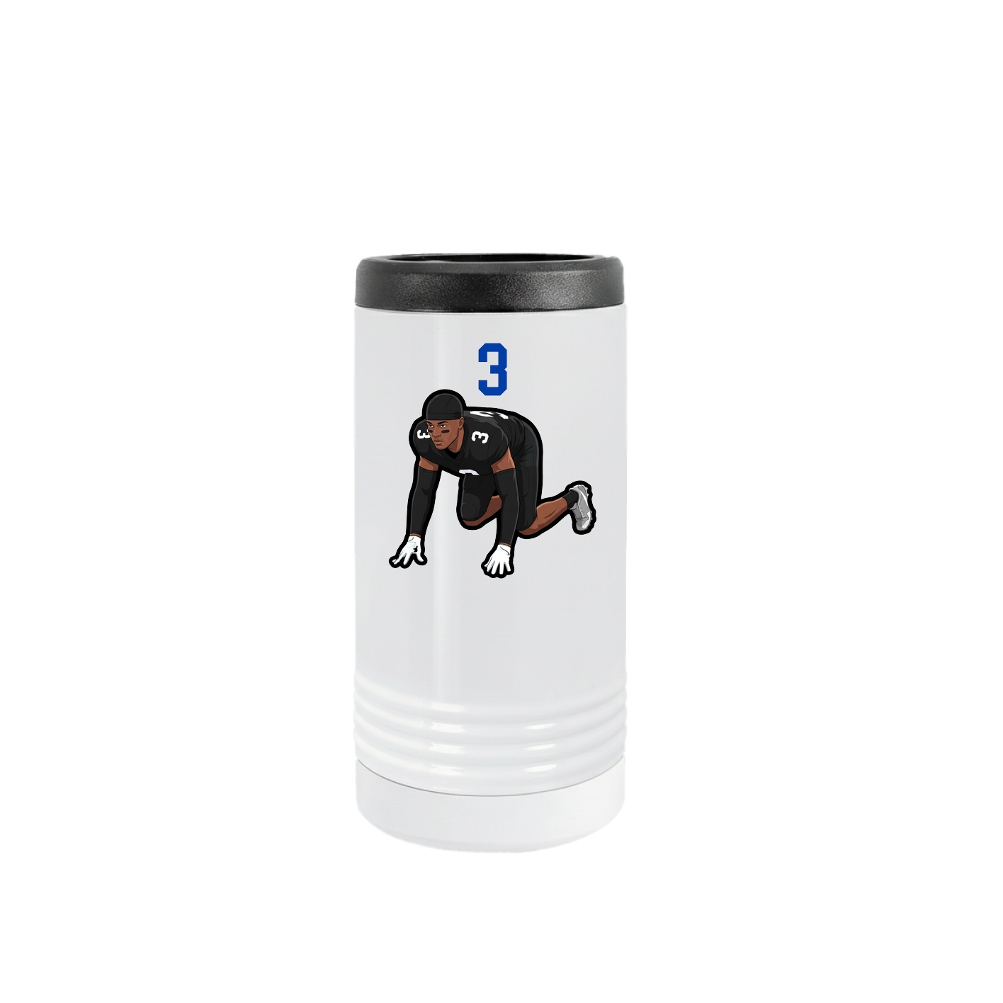 Slim Beverage Holder — Number Top in White