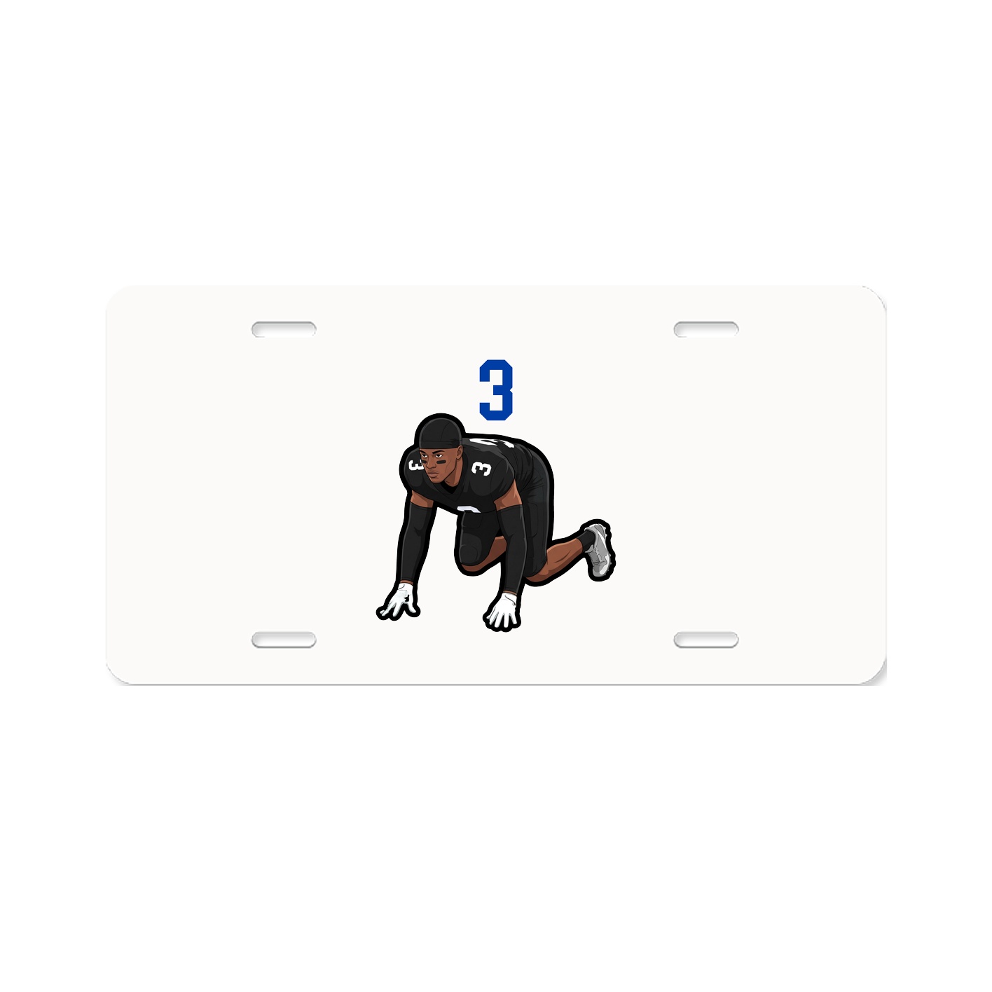 License Plate — Number Top in Classic