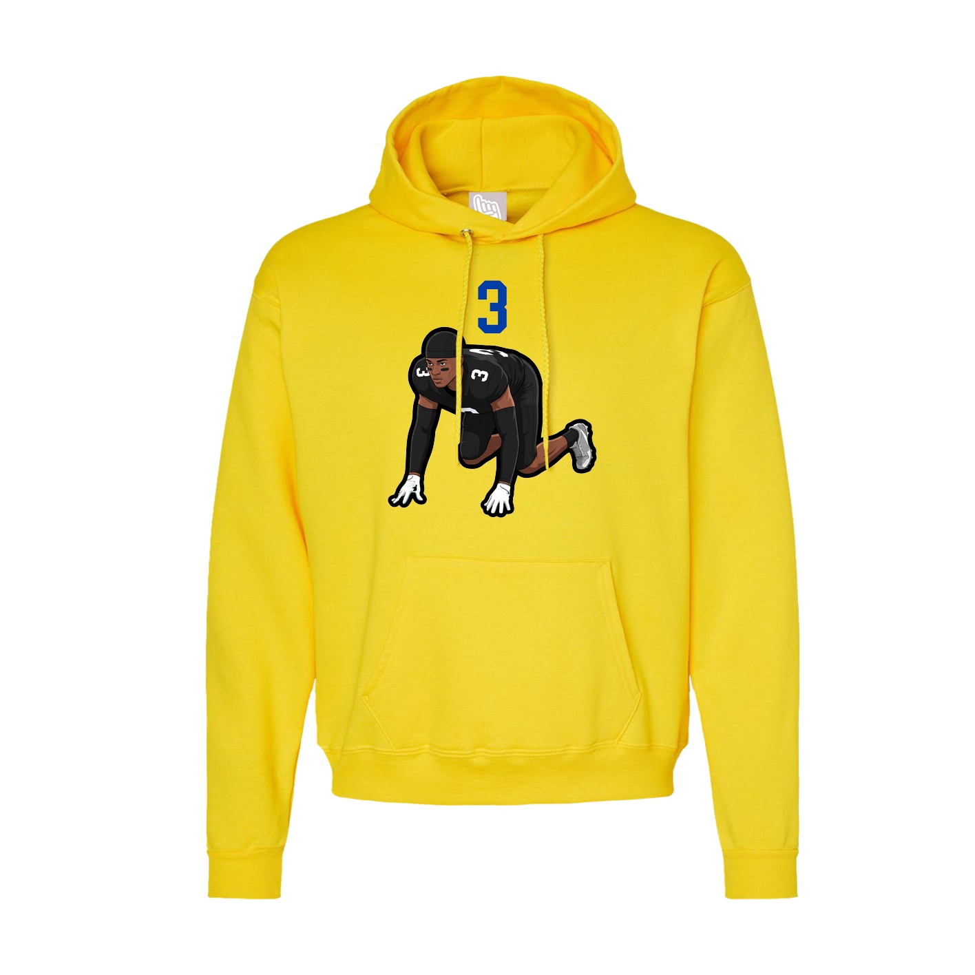 Hoodie — Number Top in Yellow