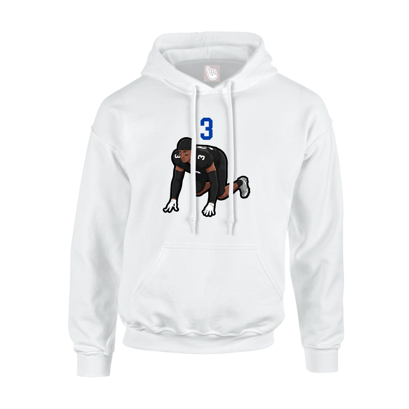 Hoodie — Number Top in White