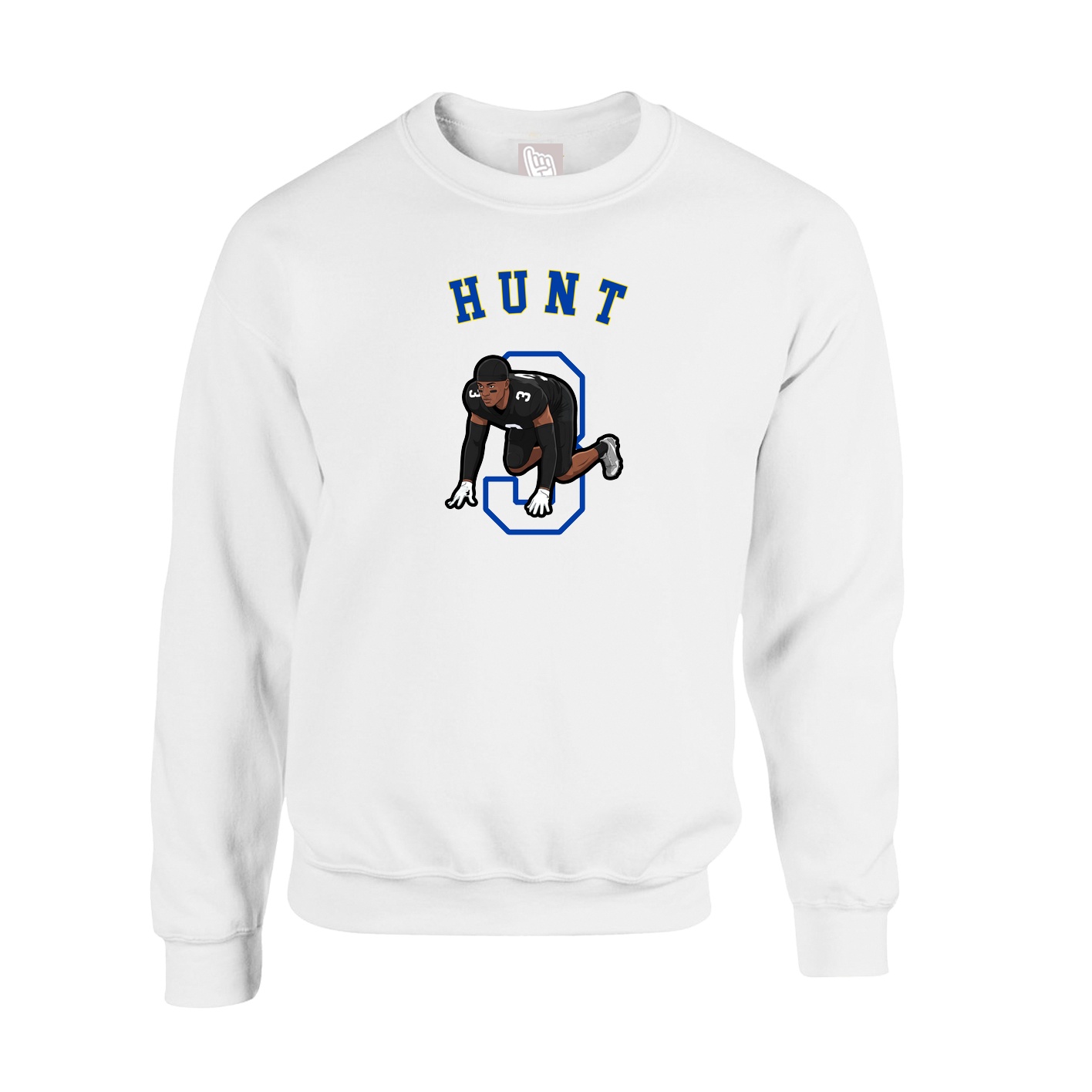 Fleece Crew — Shirsey Arch in White