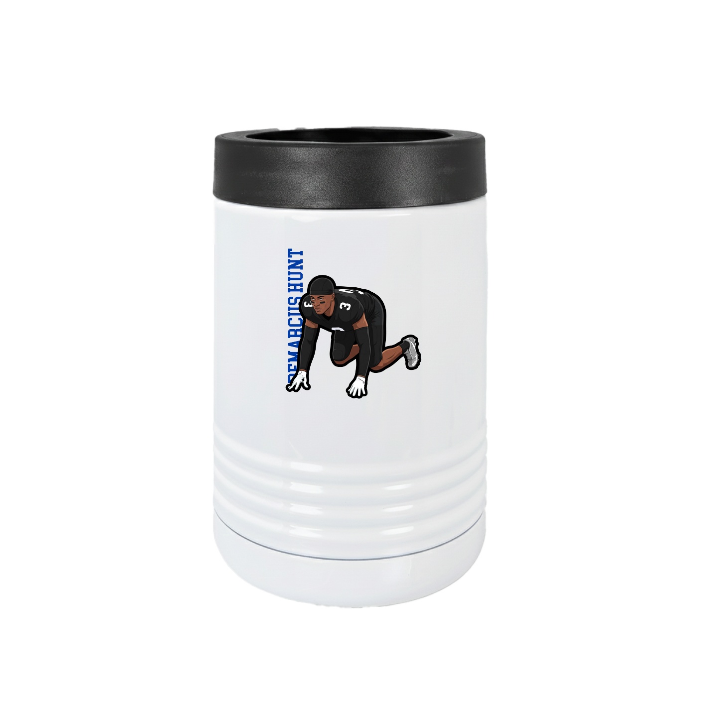 Beverage Holder — Name Vertical in White
