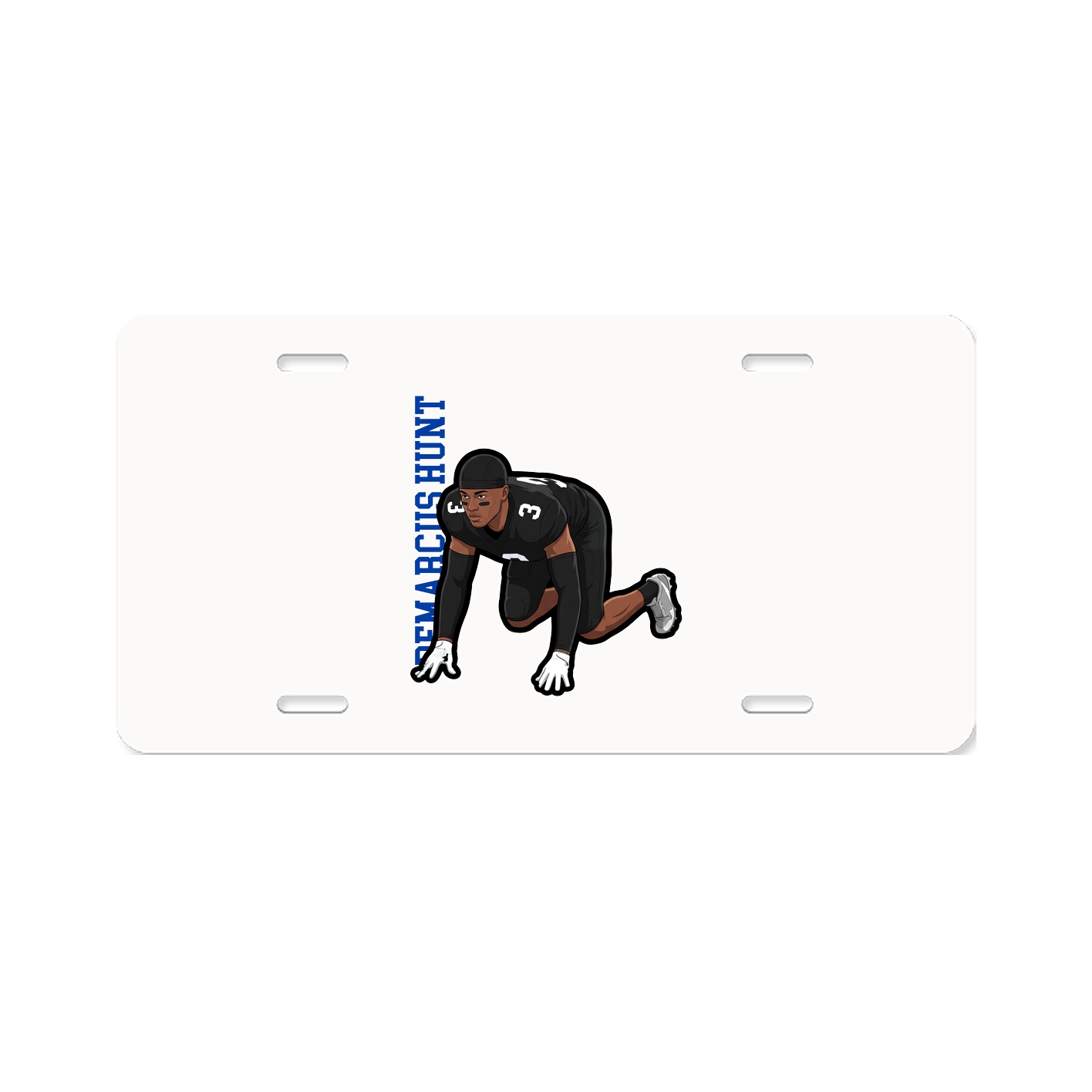 License Plate — Name Vertical in Classic