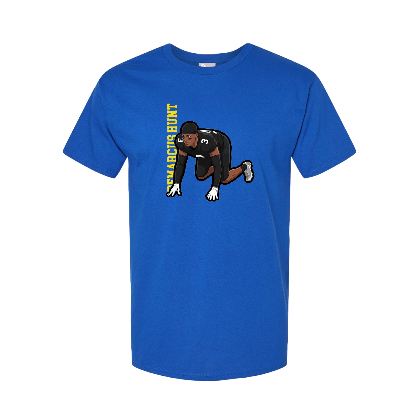 Youth Tee — Name Vertical in Royal