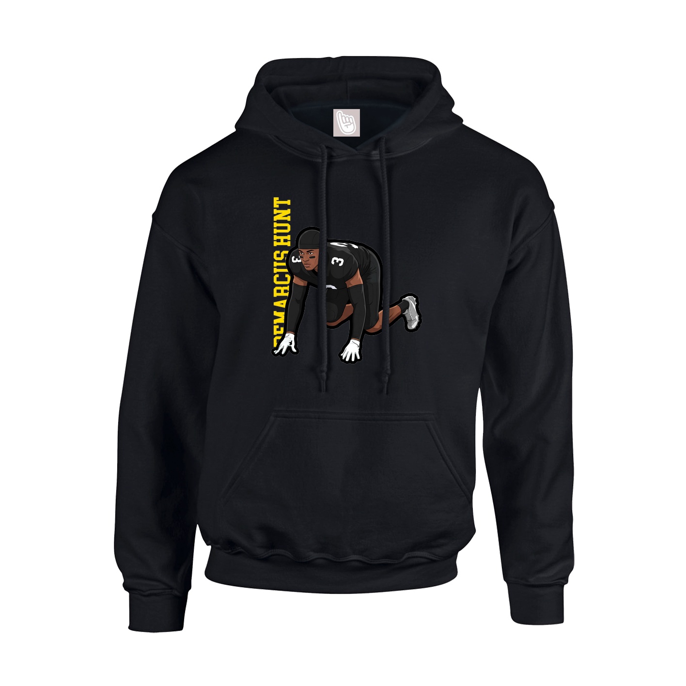 Hoodie — Name Vertical in Black