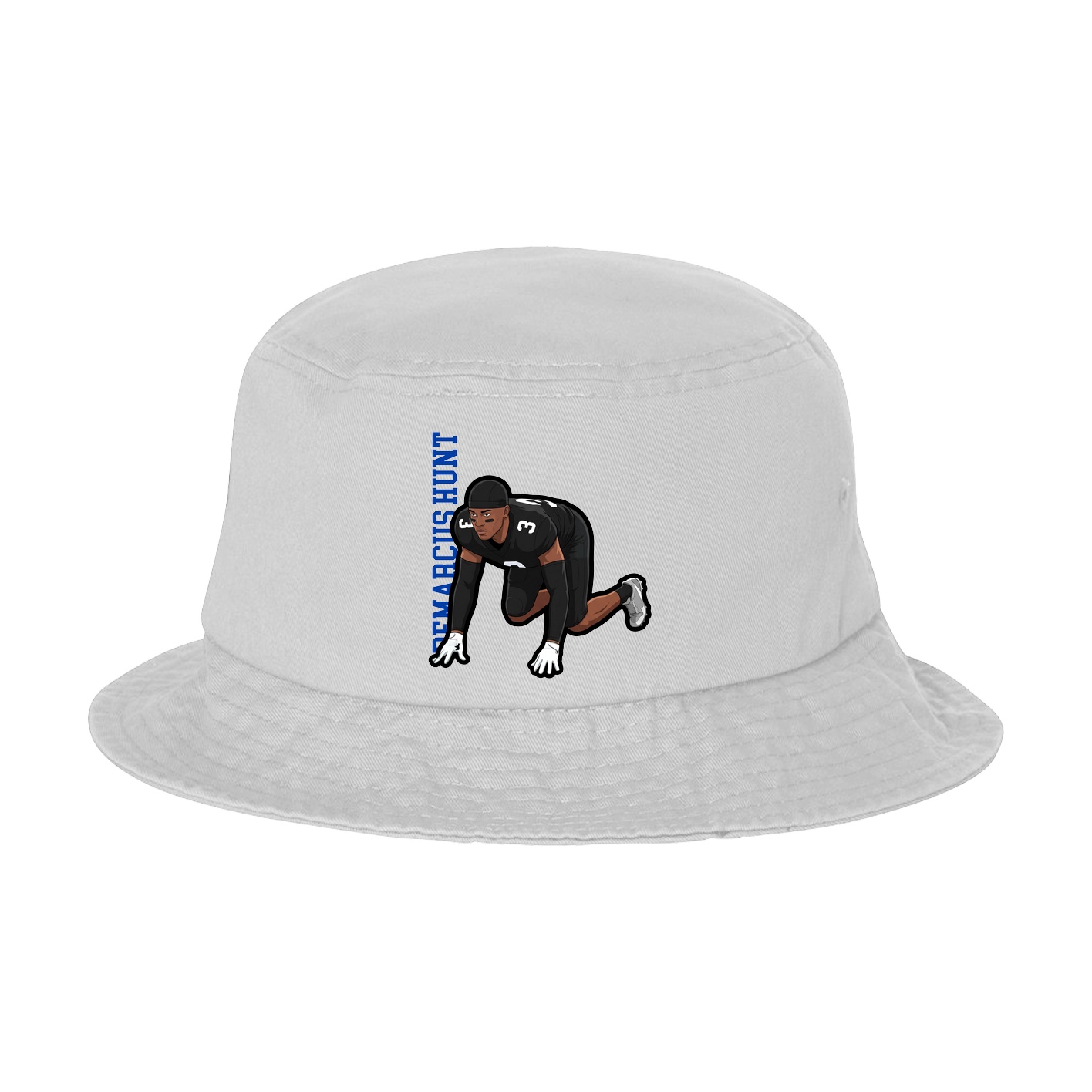 Bucket Cap — Name Vertical in White