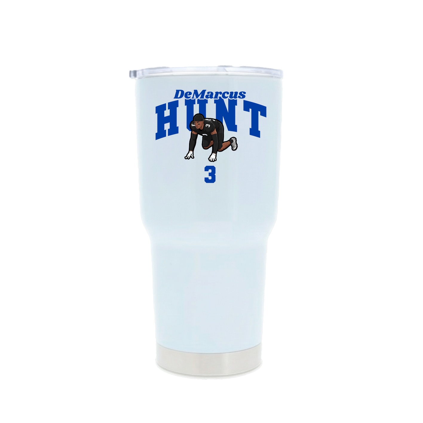 30oz Stainless Steel Tumbler — Signature Arch in White