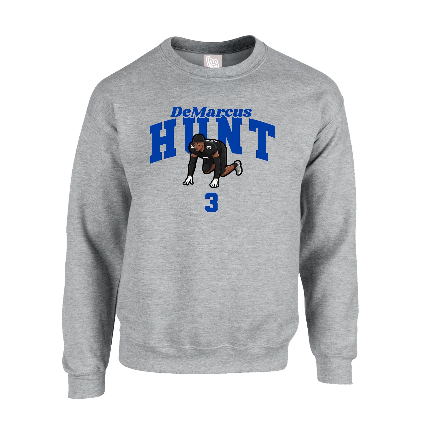 Fleece Crew — Signature Arch in Grey