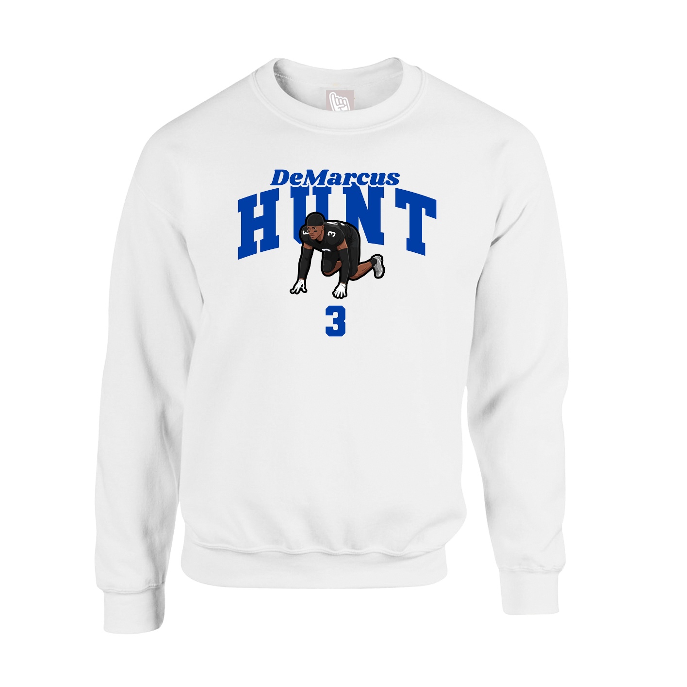 Fleece Crew — Signature Arch in White