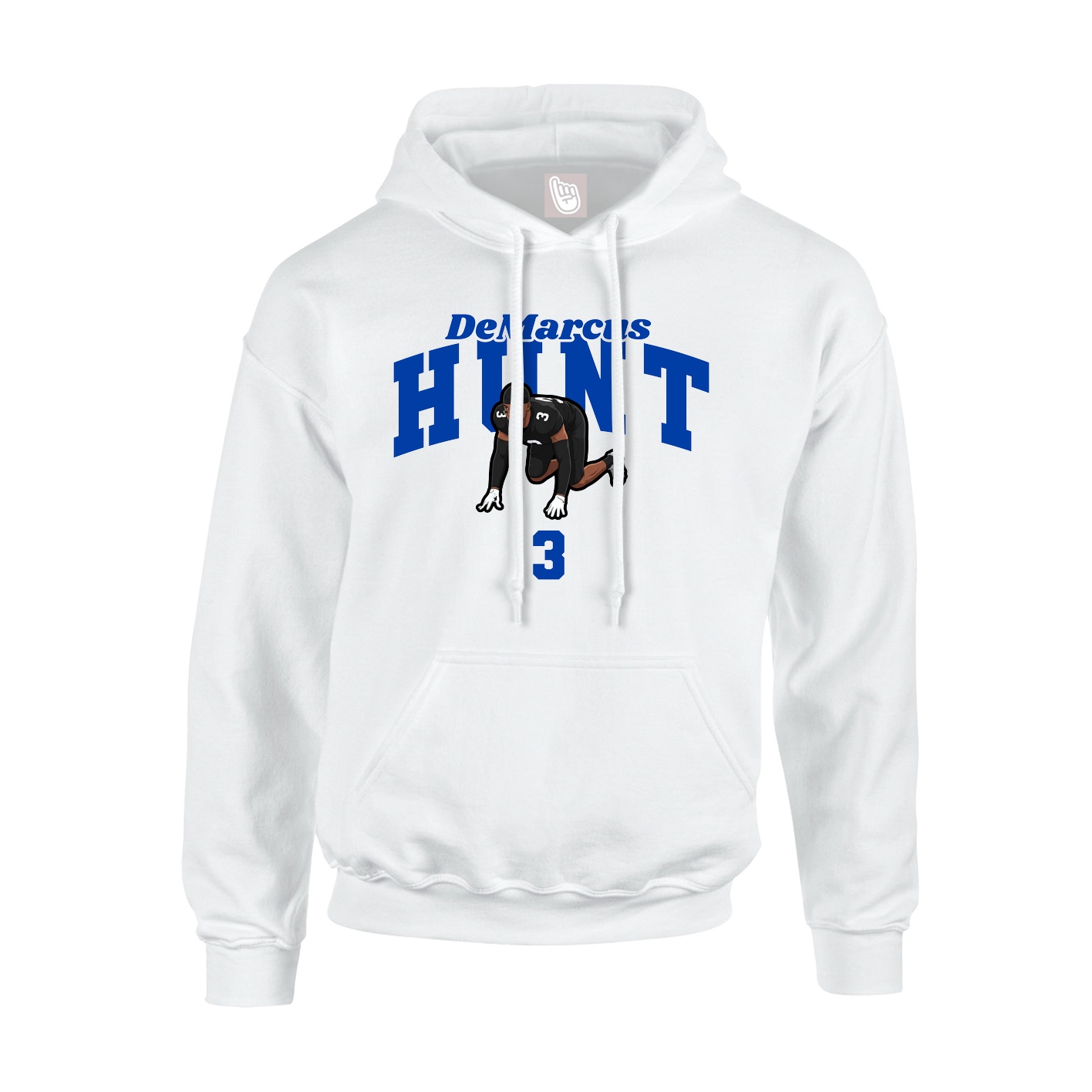 Youth Hoodie — Signature Arch in White