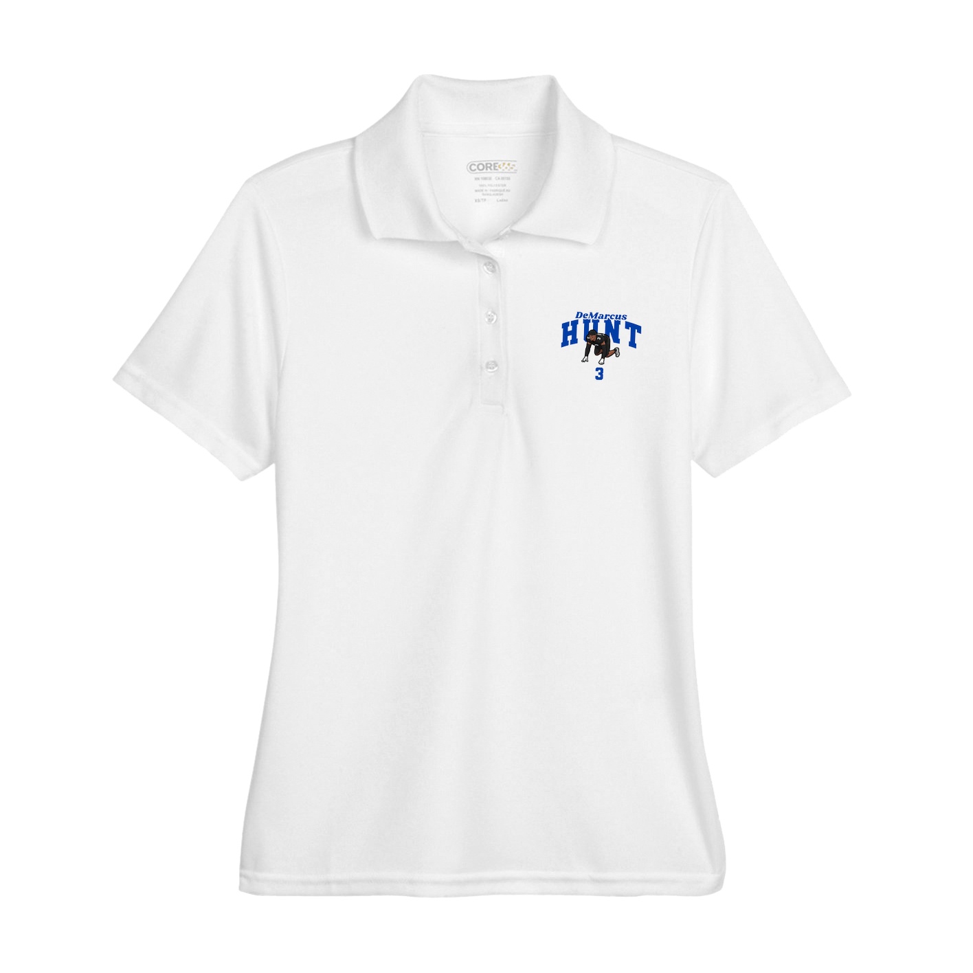 Womens Performance Polo — Signature Arch in White