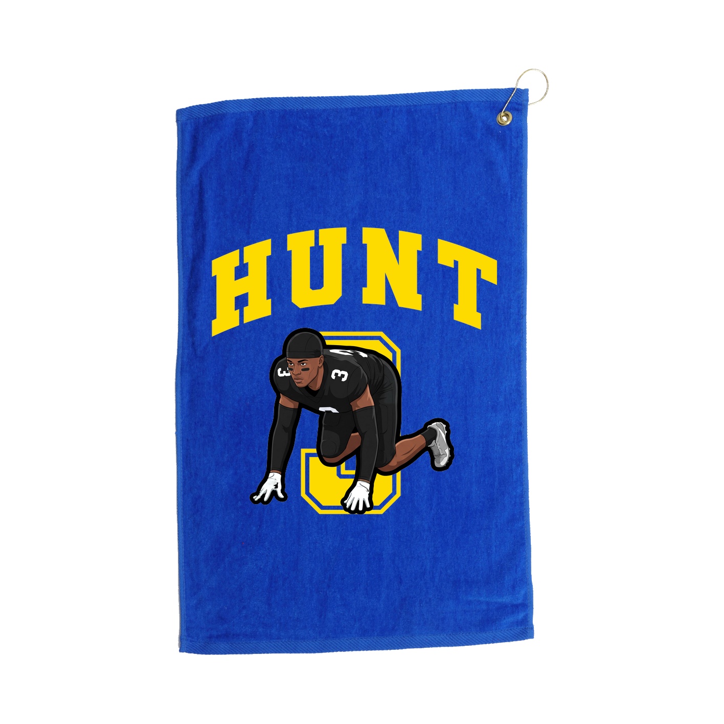 Golf Towel — Number in Royal