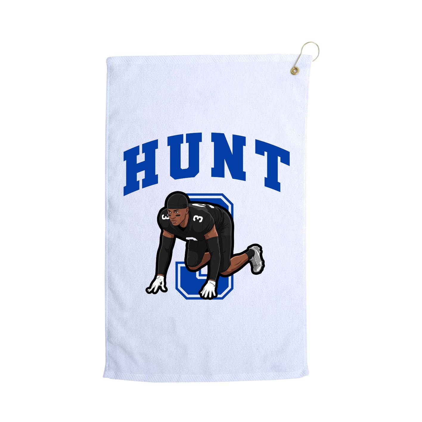 Golf Towel — Number in White