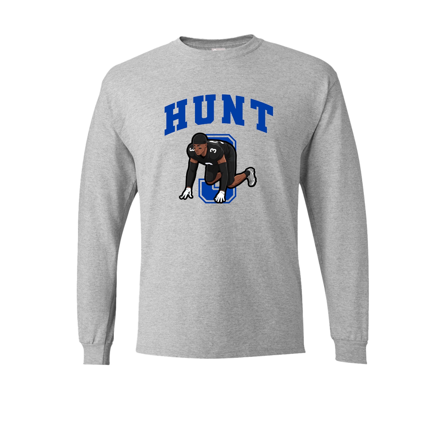 Long Sleeve Tee — Number in Grey