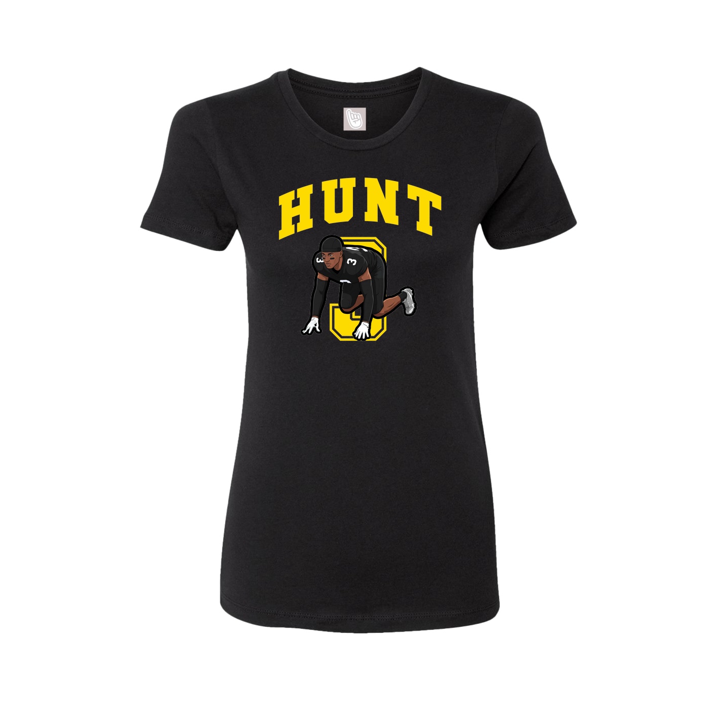 Womens Tee — Number in Black