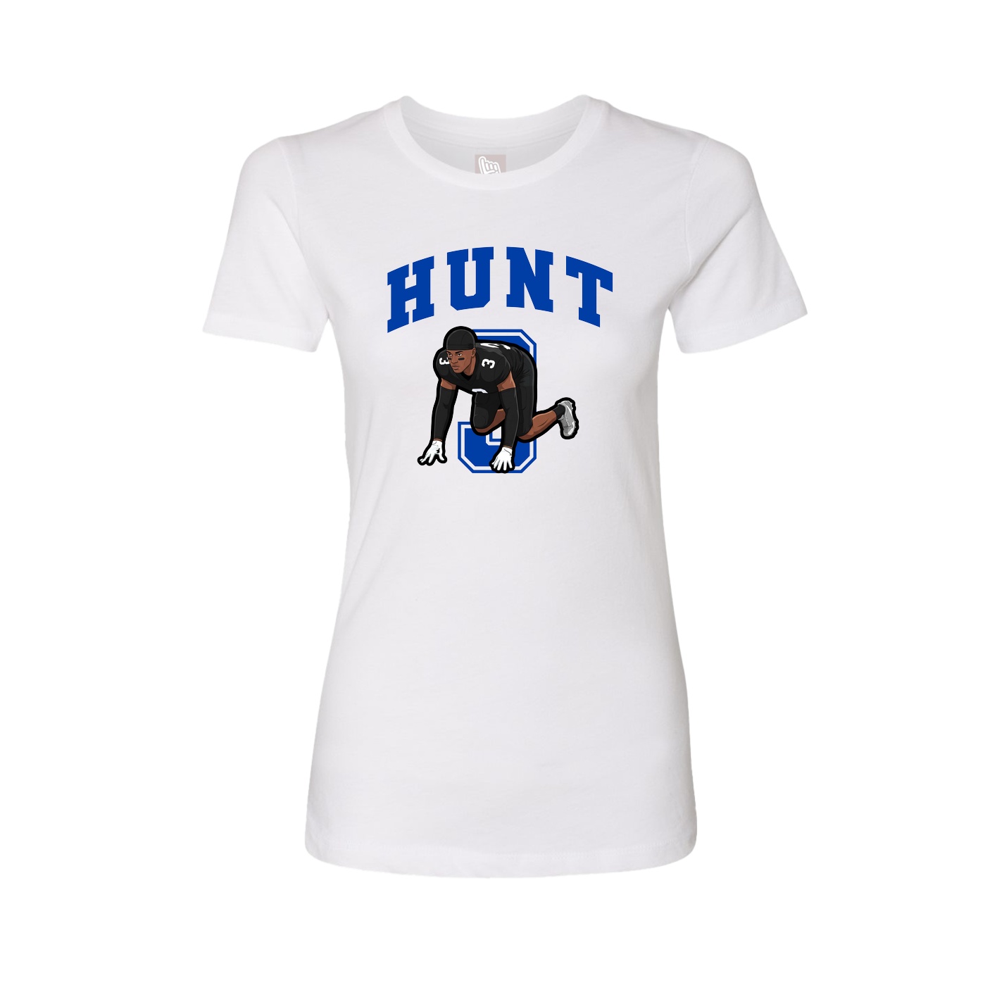 Womens Tee — Number in White