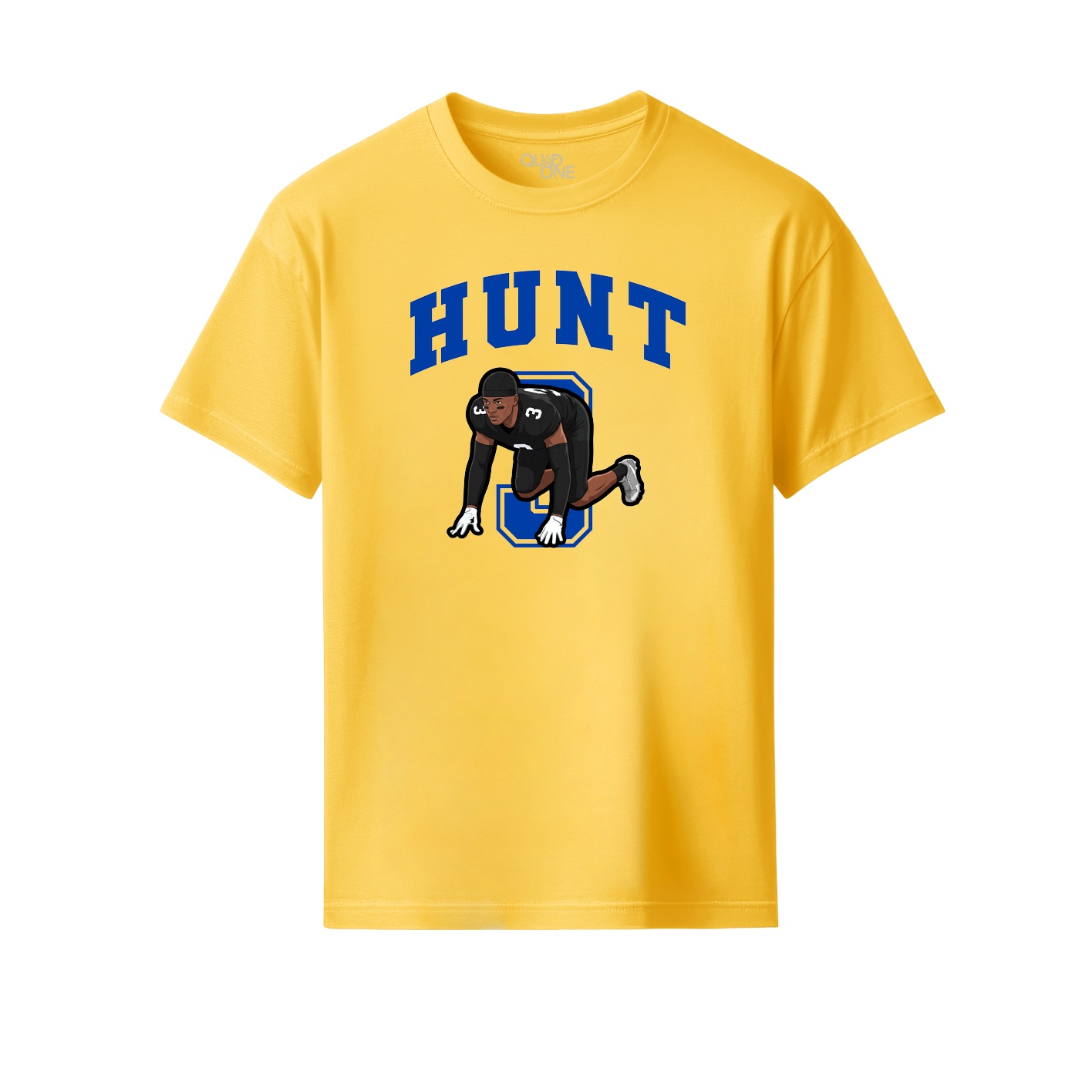 Youth Tee — Number in Yellow