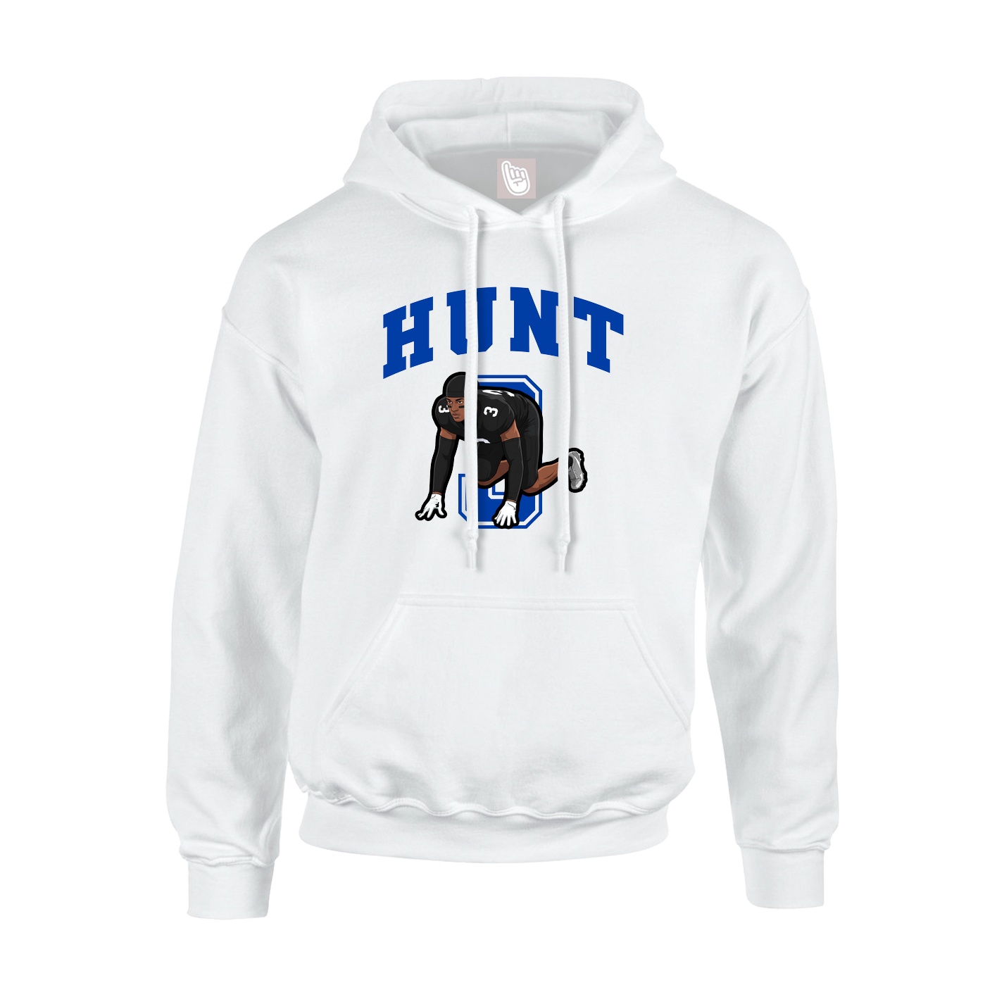 Youth Hoodie — Number in White