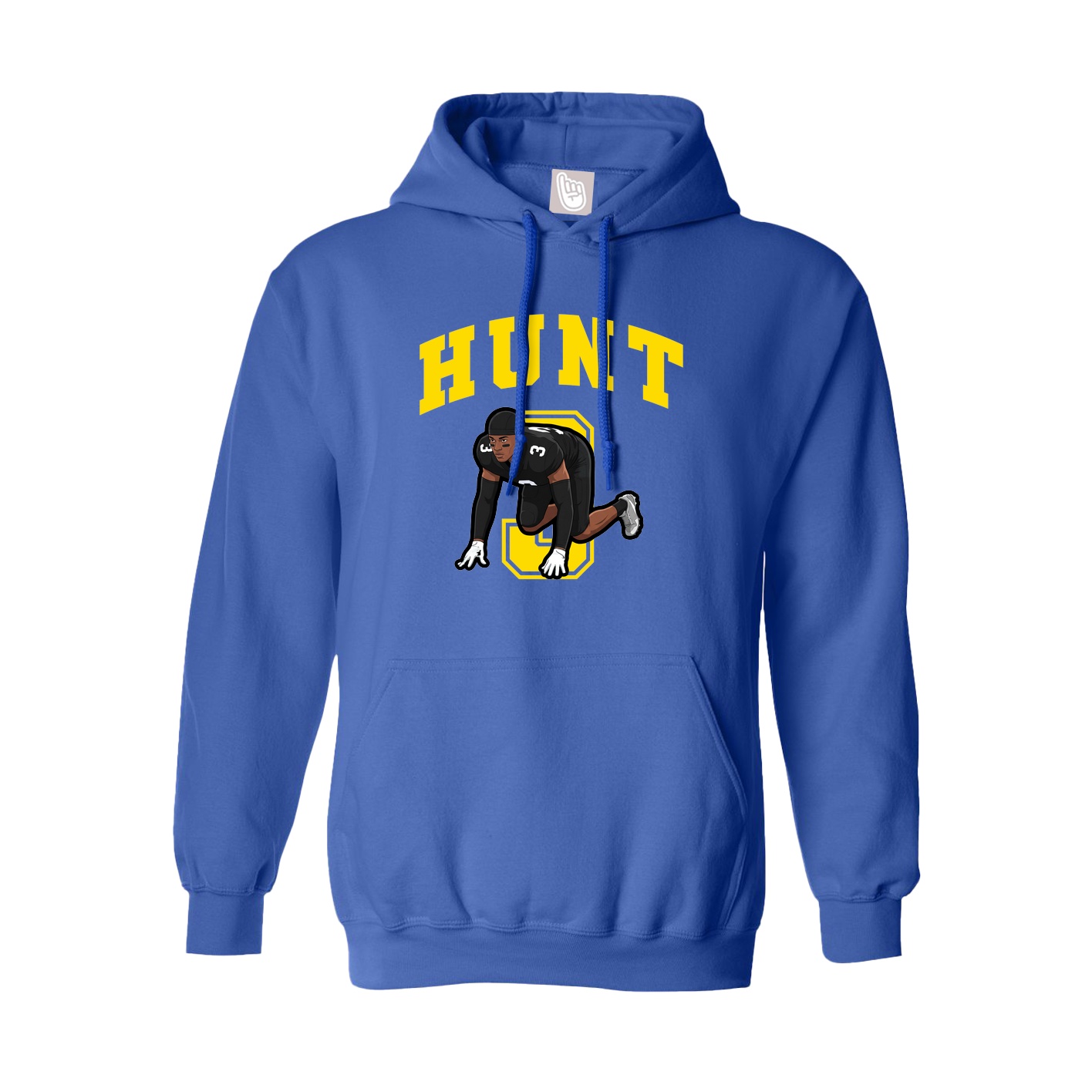 Youth Hoodie — Number in Royal