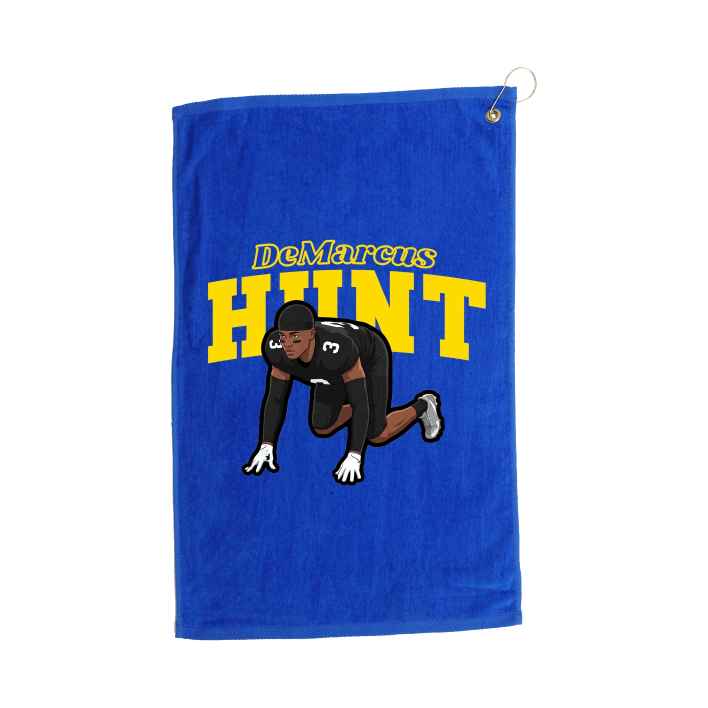 Golf Towel — Name Arch in Royal