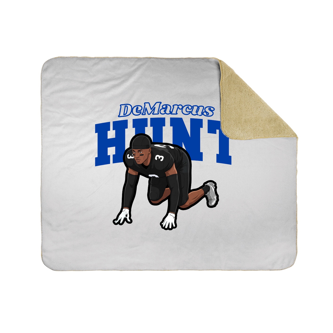 Throw Blanket — Name Arch in White