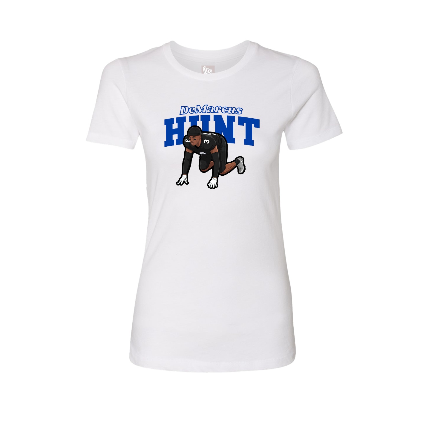 Womens Tee — Name Arch in White