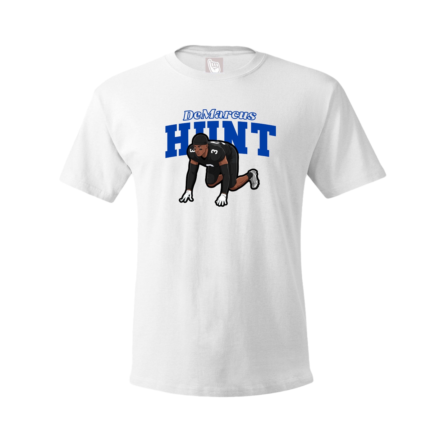 Youth Tee — Name Arch in White
