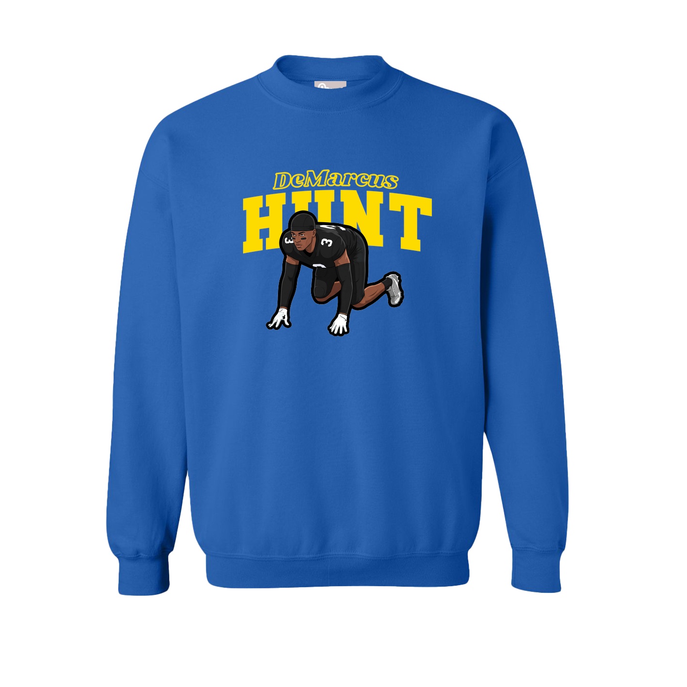 Fleece Crew — Name Arch in Royal